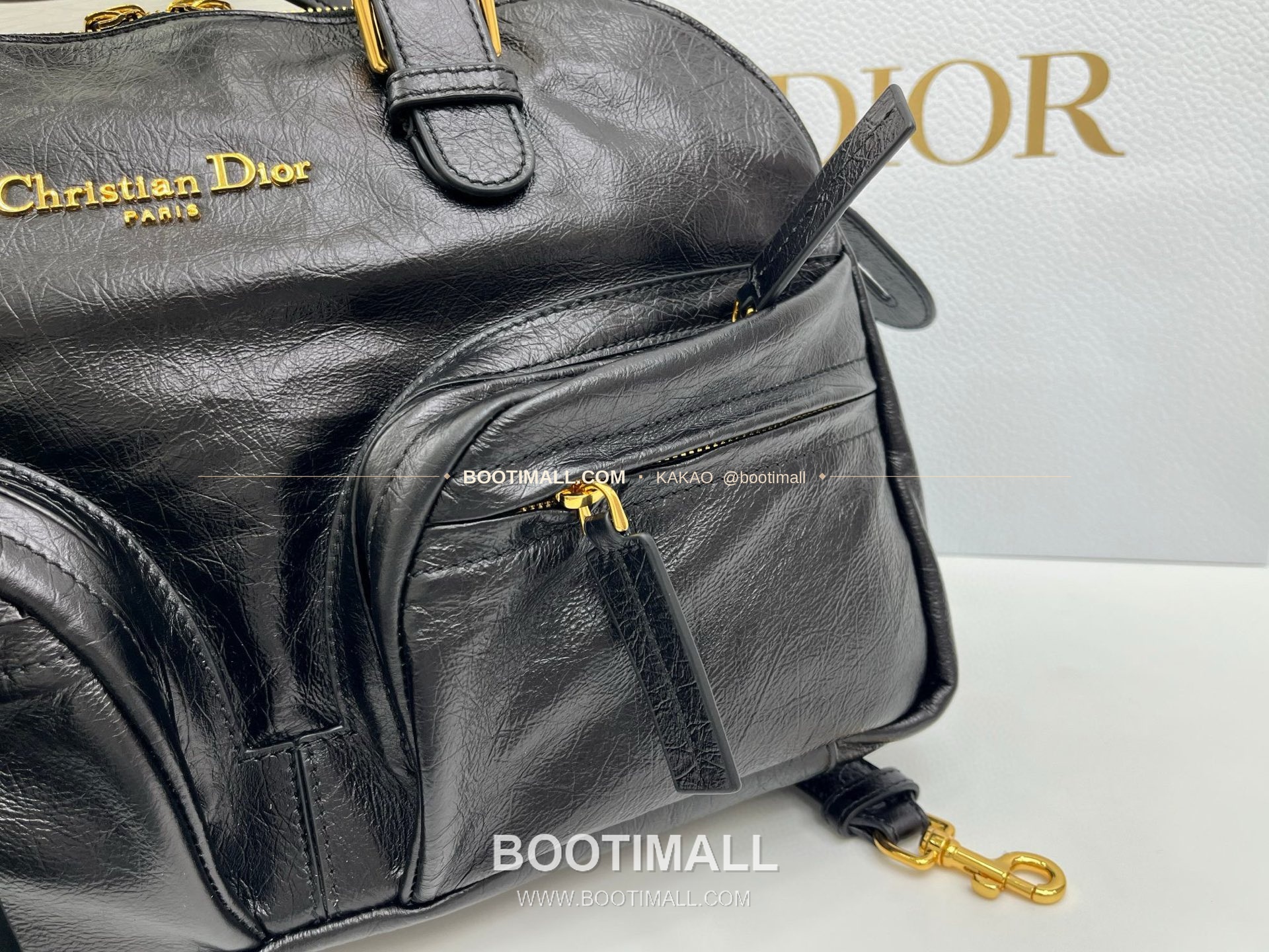 디올 그랑 투어 카프스킨 주름 보스턴 숄더백 Dior Grand Tour Calfskin Pleated Boston Shoulder Bag 36cm 7