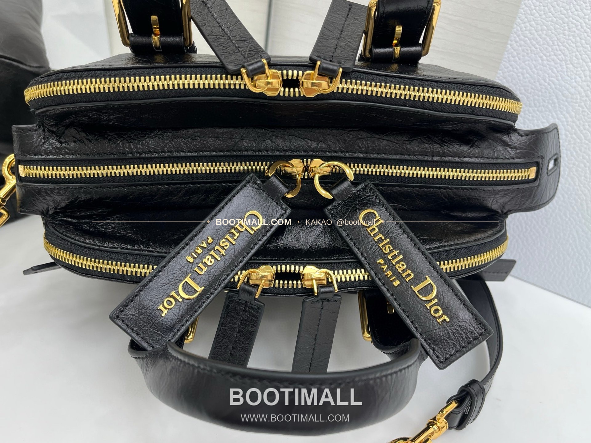 디올 그랑 투어 카프스킨 주름 보스턴 숄더백 Dior Grand Tour Calfskin Pleated Boston Shoulder Bag 28cm 3