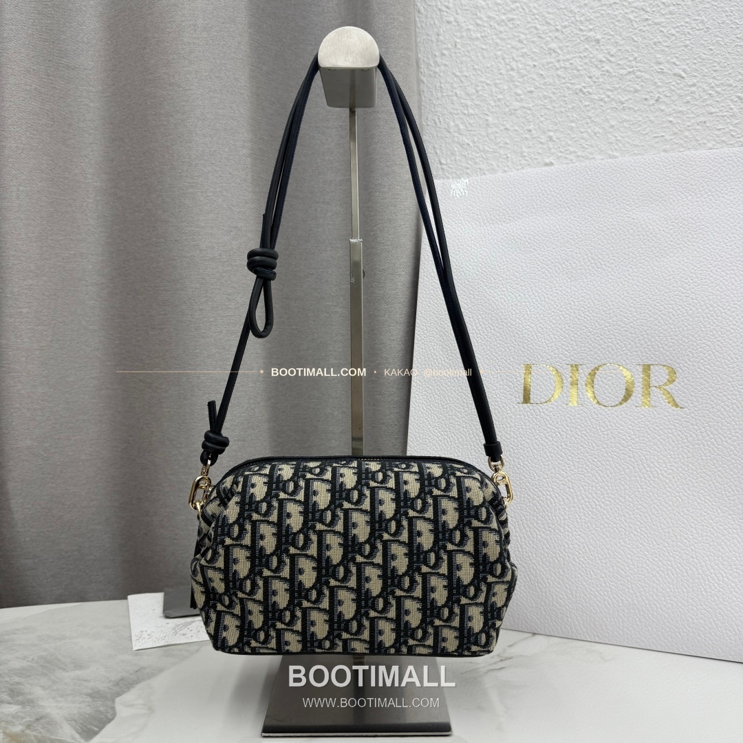 디올 보우 오블리크 캔버스 클러치 숄더백 Dior Bow Oblique Canvas Clutch Shoulder Bag S3900 20cm 1