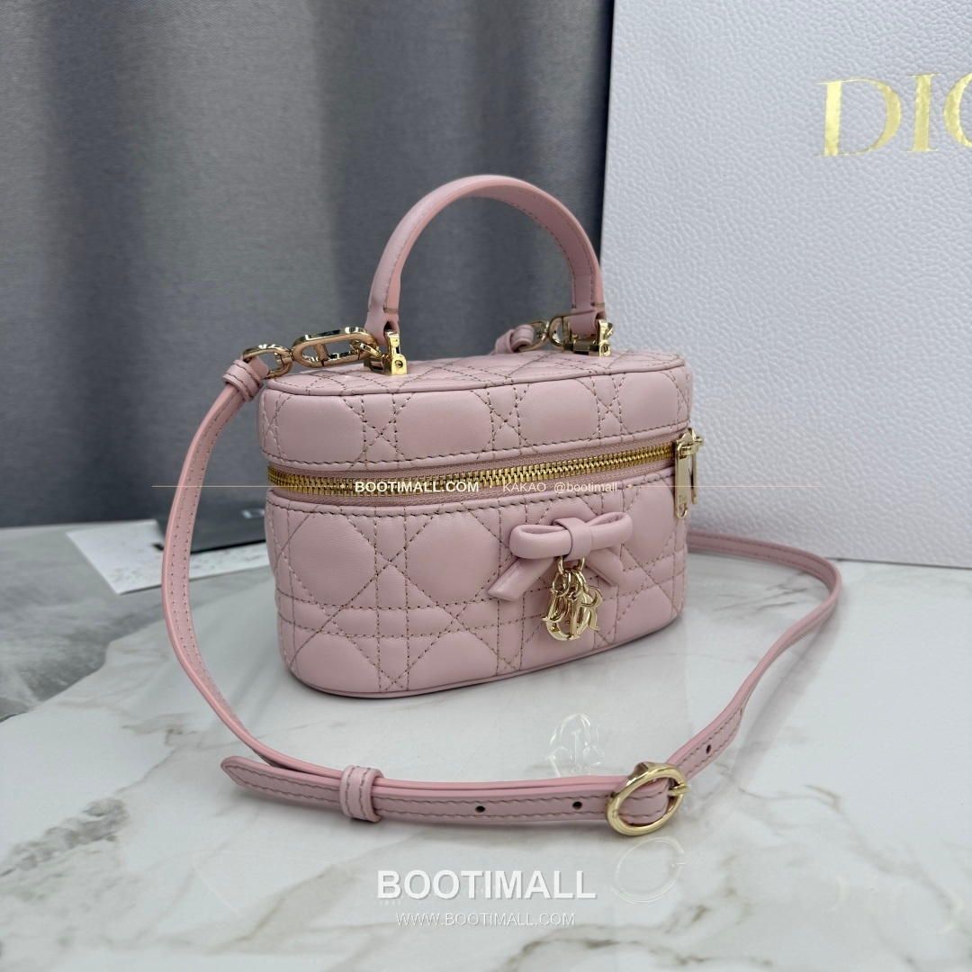 디올 미니 까나쥬 램스킨 보우 탑핸들 크로스백 Dior Mini Cannage Lambskin Bow Top Handle Crossbody Bag S2603 17cm 1