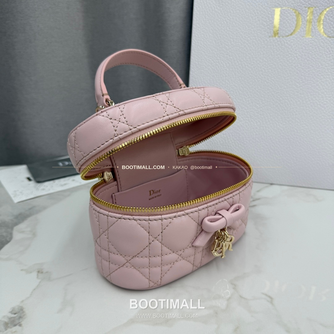 디올 미니 까나쥬 램스킨 보우 탑핸들 크로스백 Dior Mini Cannage Lambskin Bow Top Handle Crossbody Bag S2603 17cm 2