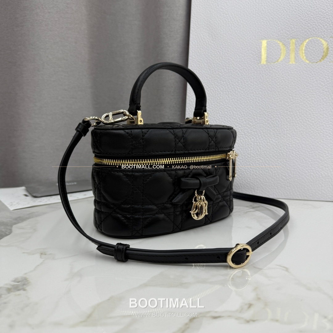 디올 미니 까나쥬 램스킨 보우 탑핸들 크로스백 Dior Mini Cannage Lambskin Bow Top Handle Crossbody Bag S2603 17cm 1