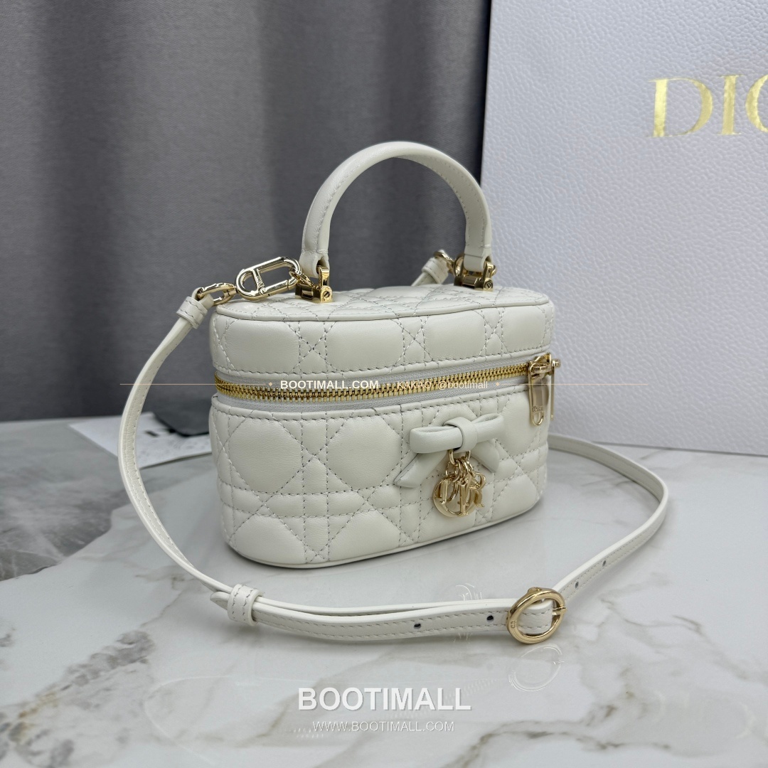 디올 미니 까나쥬 램스킨 보우 탑핸들 크로스백 Dior Mini Cannage Lambskin Bow Top Handle Crossbody Bag S2603 17cm 1