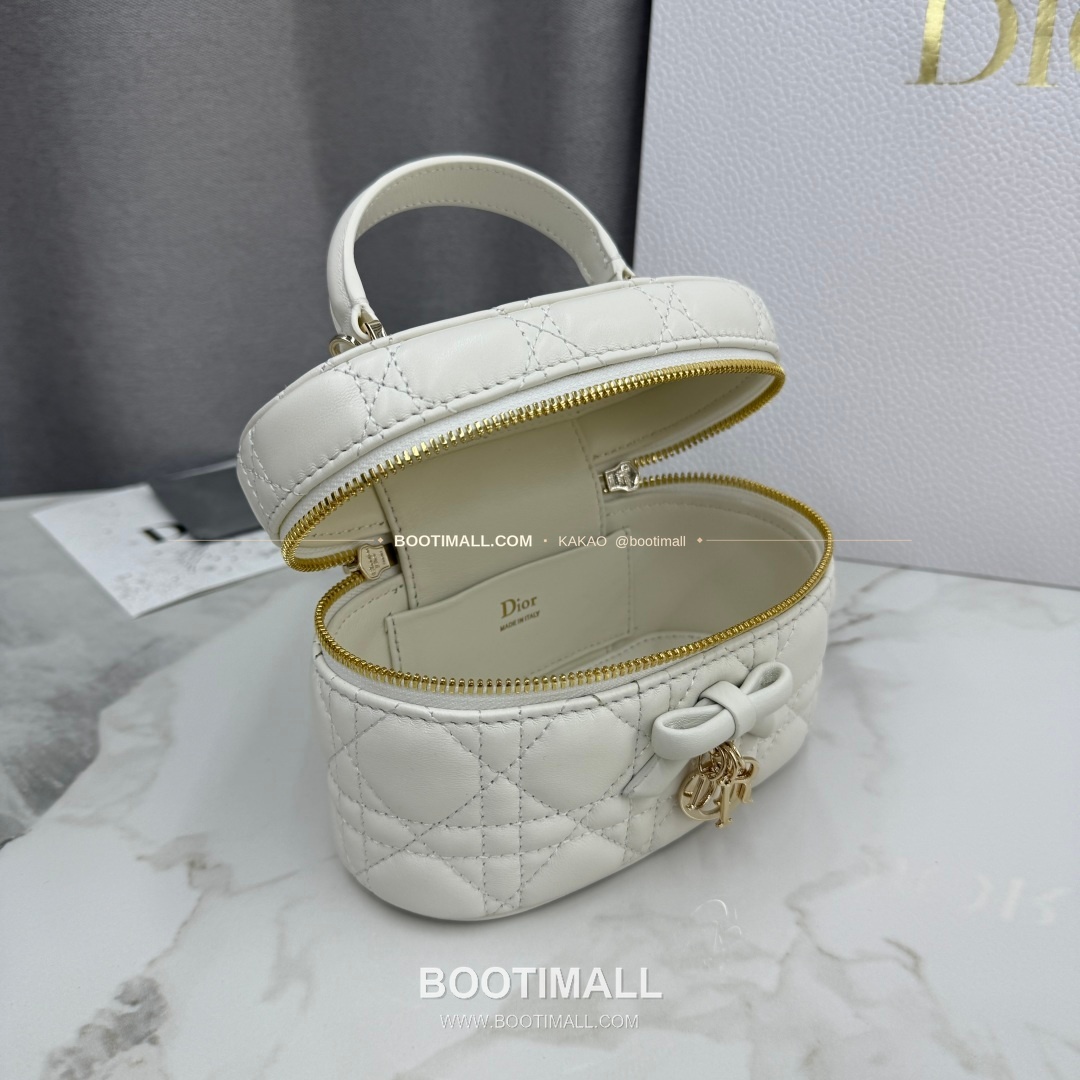 디올 미니 까나쥬 램스킨 보우 탑핸들 크로스백 Dior Mini Cannage Lambskin Bow Top Handle Crossbody Bag S2603 17cm 2