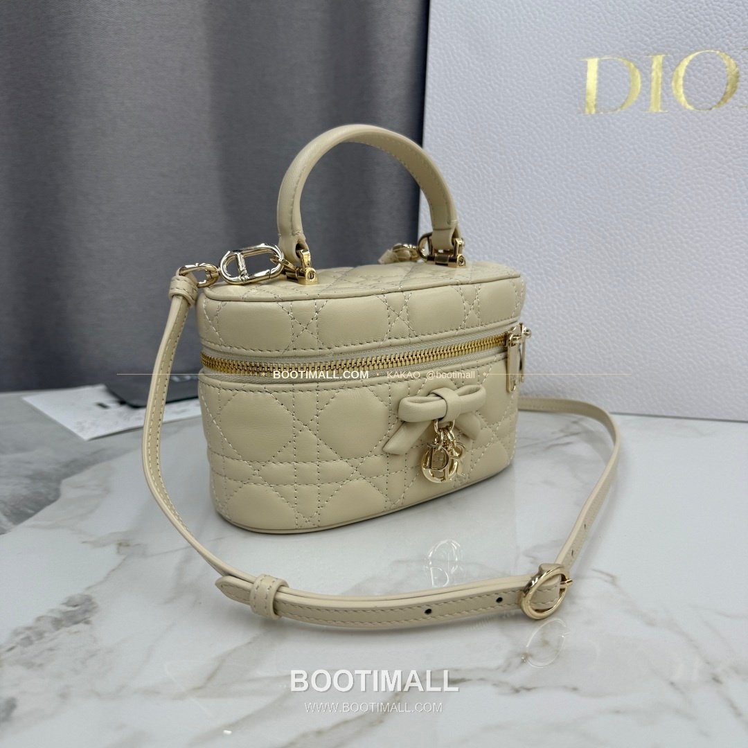 디올 미니 까나쥬 램스킨 보우 탑핸들 크로스백 Dior Mini Cannage Lambskin Bow Top Handle Crossbody Bag S2603 17cm 1