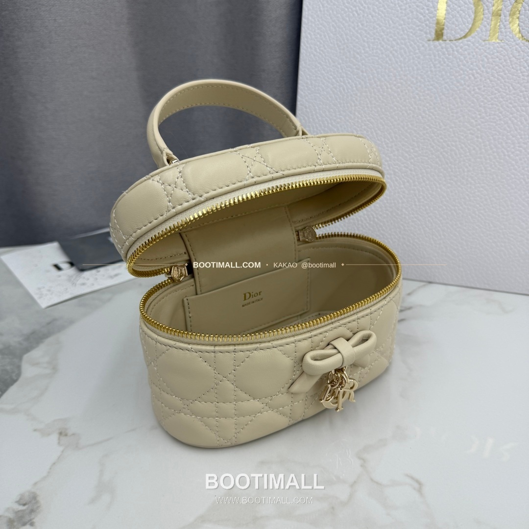 디올 미니 까나쥬 램스킨 보우 탑핸들 크로스백 Dior Mini Cannage Lambskin Bow Top Handle Crossbody Bag S2603 17cm 2