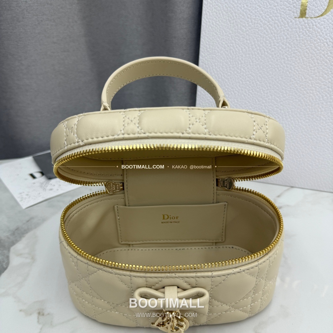디올 미니 까나쥬 램스킨 보우 탑핸들 크로스백 Dior Mini Cannage Lambskin Bow Top Handle Crossbody Bag S2603 17cm 8