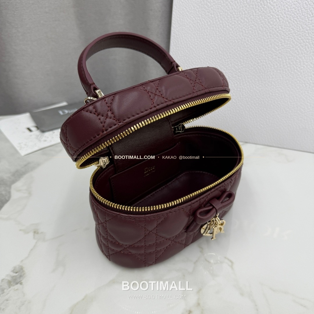 디올 미니 까나쥬 램스킨 보우 탑핸들 크로스백 Dior Mini Cannage Lambskin Bow Top Handle Crossbody Bag S2603 17cm 2