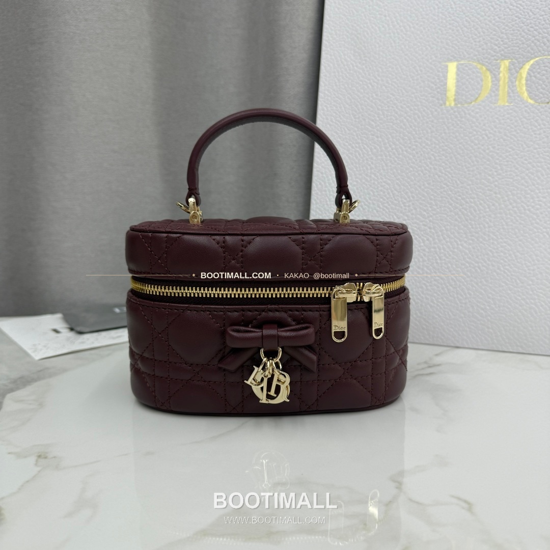 디올 미니 까나쥬 램스킨 보우 탑핸들 크로스백 Dior Mini Cannage Lambskin Bow Top Handle Crossbody Bag S2603 17cm 3
