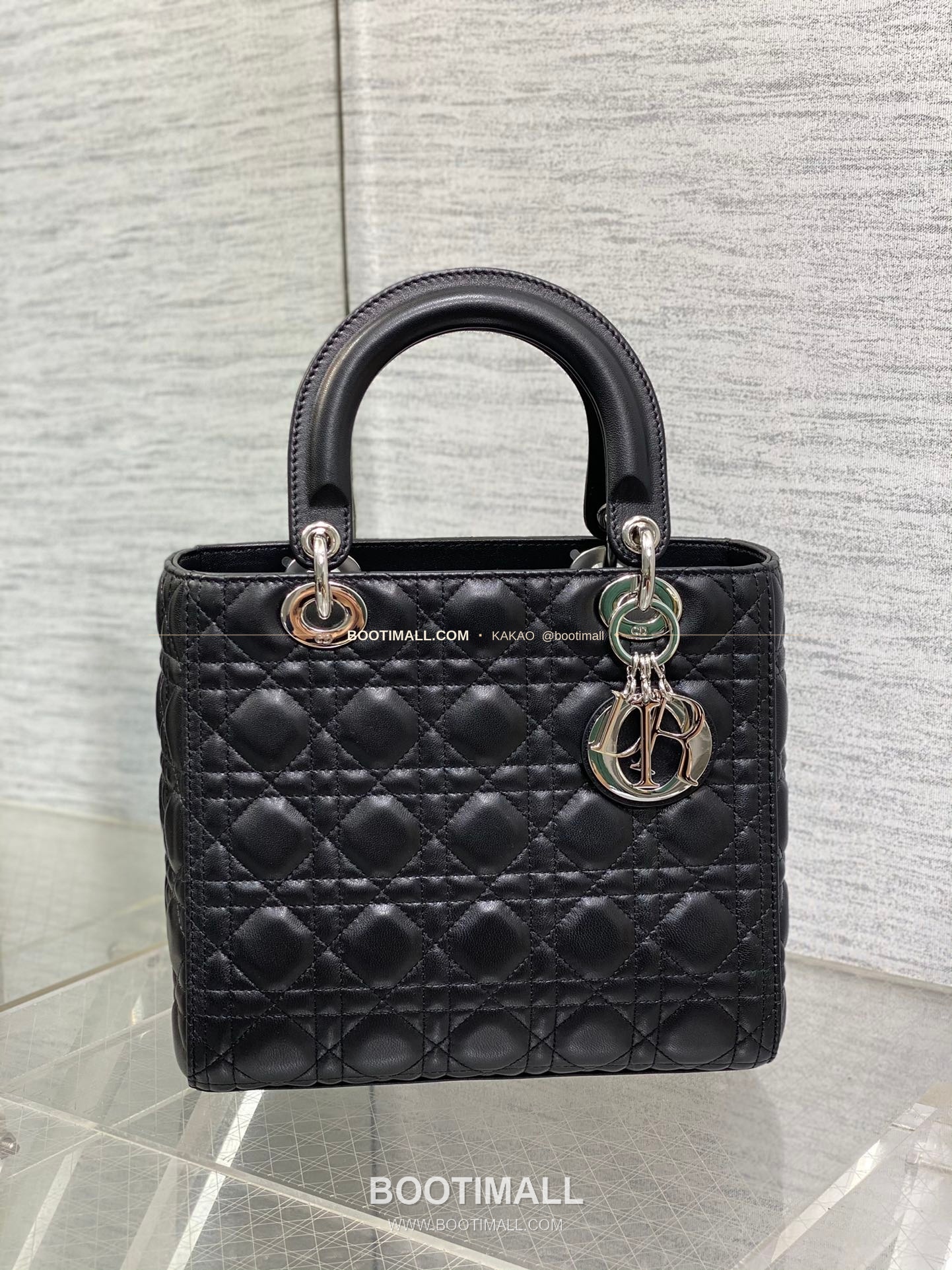 디올 레이디 디올 램스킨 까나쥬 플랩 토트 숄더백 Dior Lady Dior Lambskin Cannage Flap Tote Shoulder Bag 6605 24cm 2