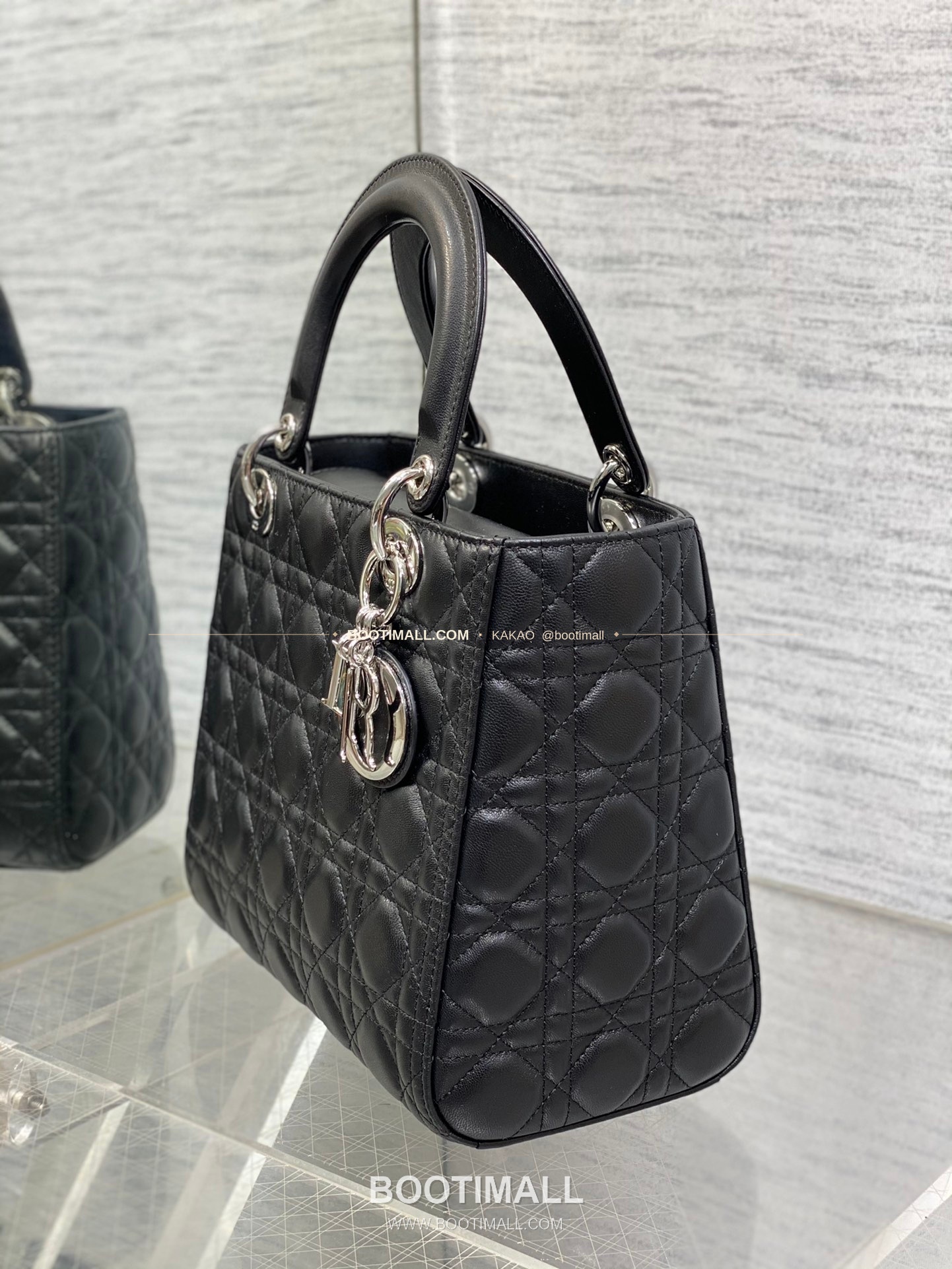 디올 레이디 디올 램스킨 까나쥬 플랩 토트 숄더백 Dior Lady Dior Lambskin Cannage Flap Tote Shoulder Bag 6605 24cm 6