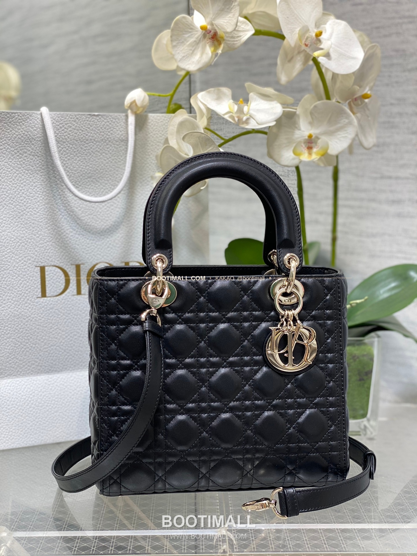 디올 레이디 디올 램스킨 까나쥬 플랩 토트 숄더백 Dior Lady Dior Lambskin Cannage Flap Tote Shoulder Bag 6605 24cm 10