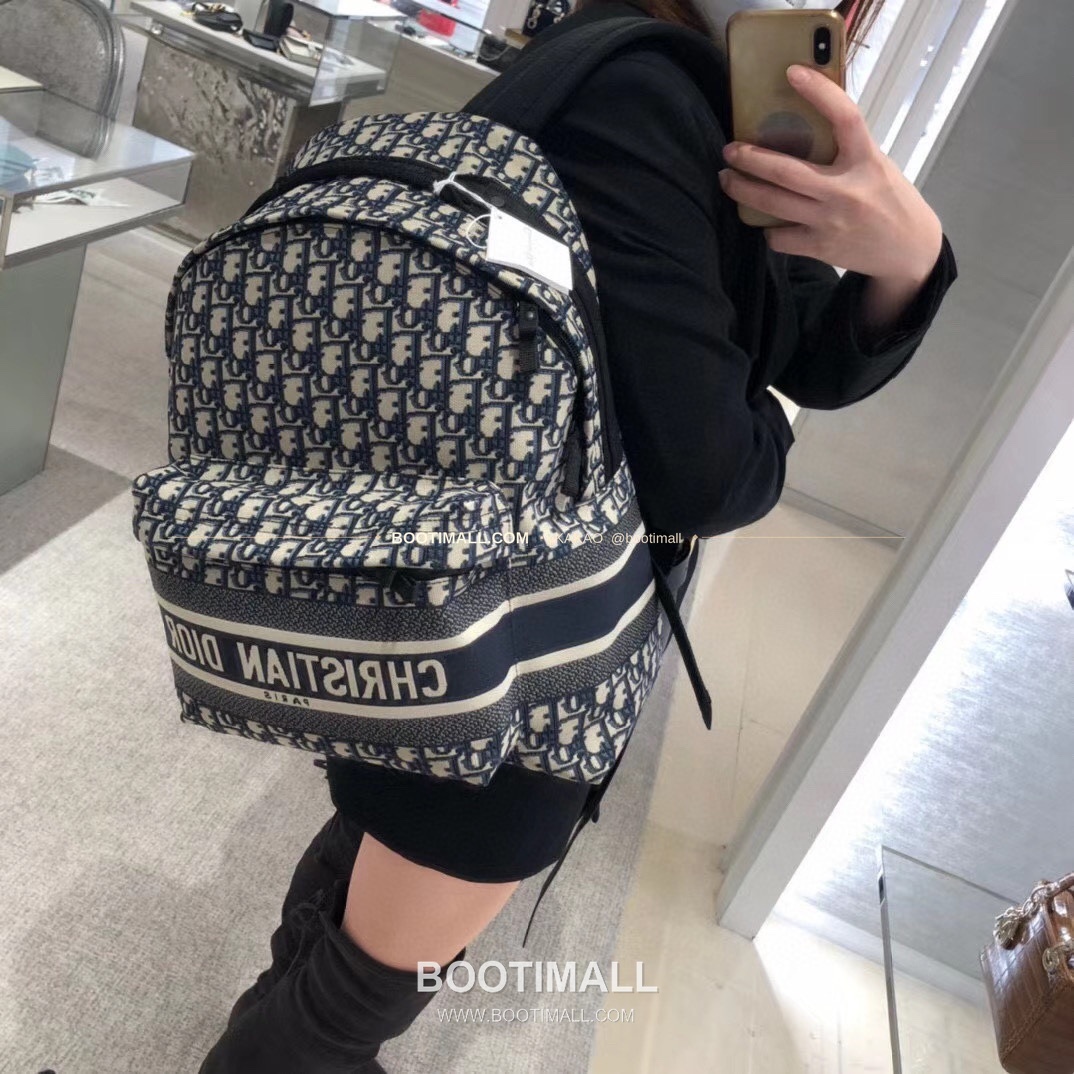 디올 오블리크 캔버스 레터로고 대형 백팩 Dior Oblique Canvas Letter Logo Large Backpack 096 41cm 1