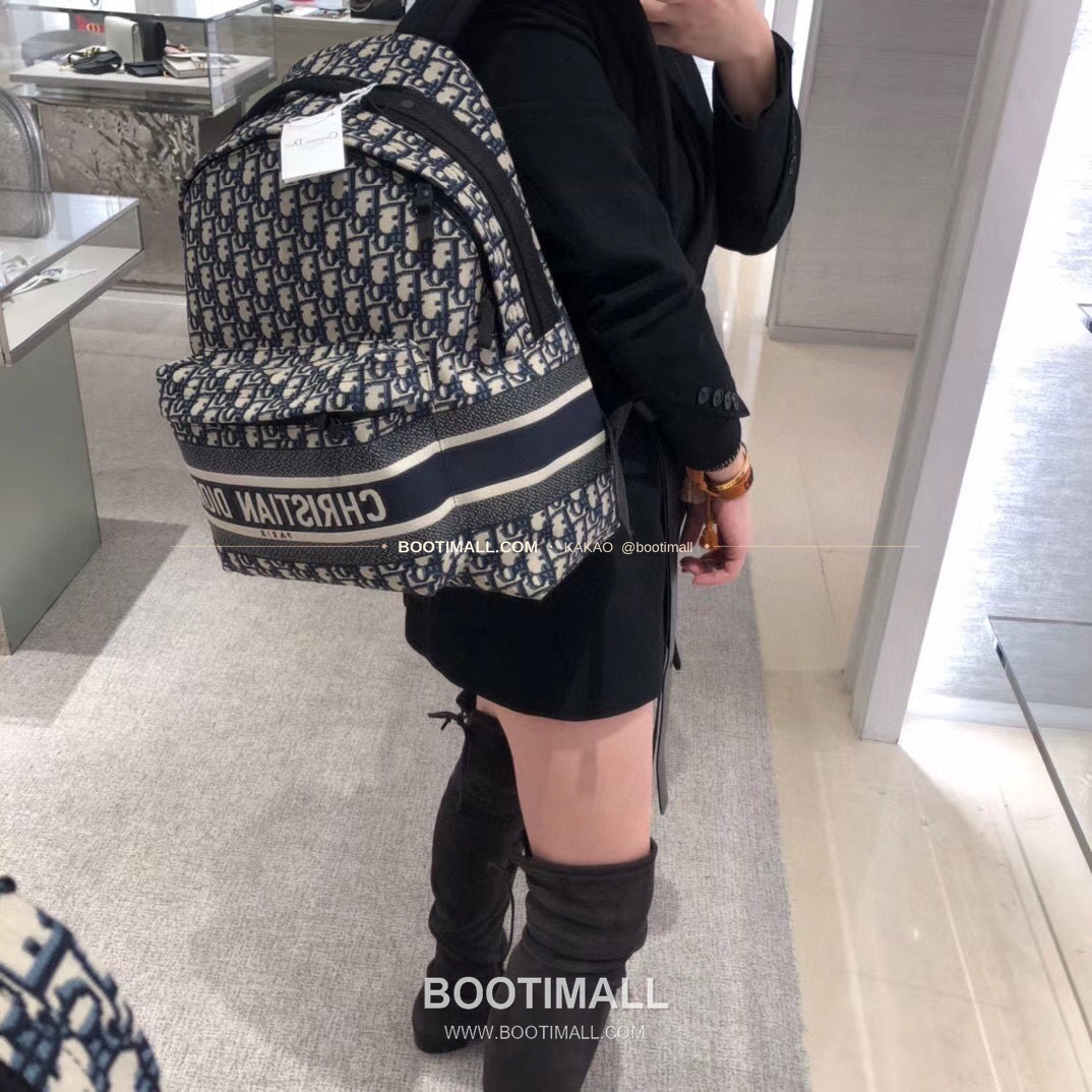 디올 오블리크 캔버스 레터로고 대형 백팩 Dior Oblique Canvas Letter Logo Large Backpack 096 41cm 3