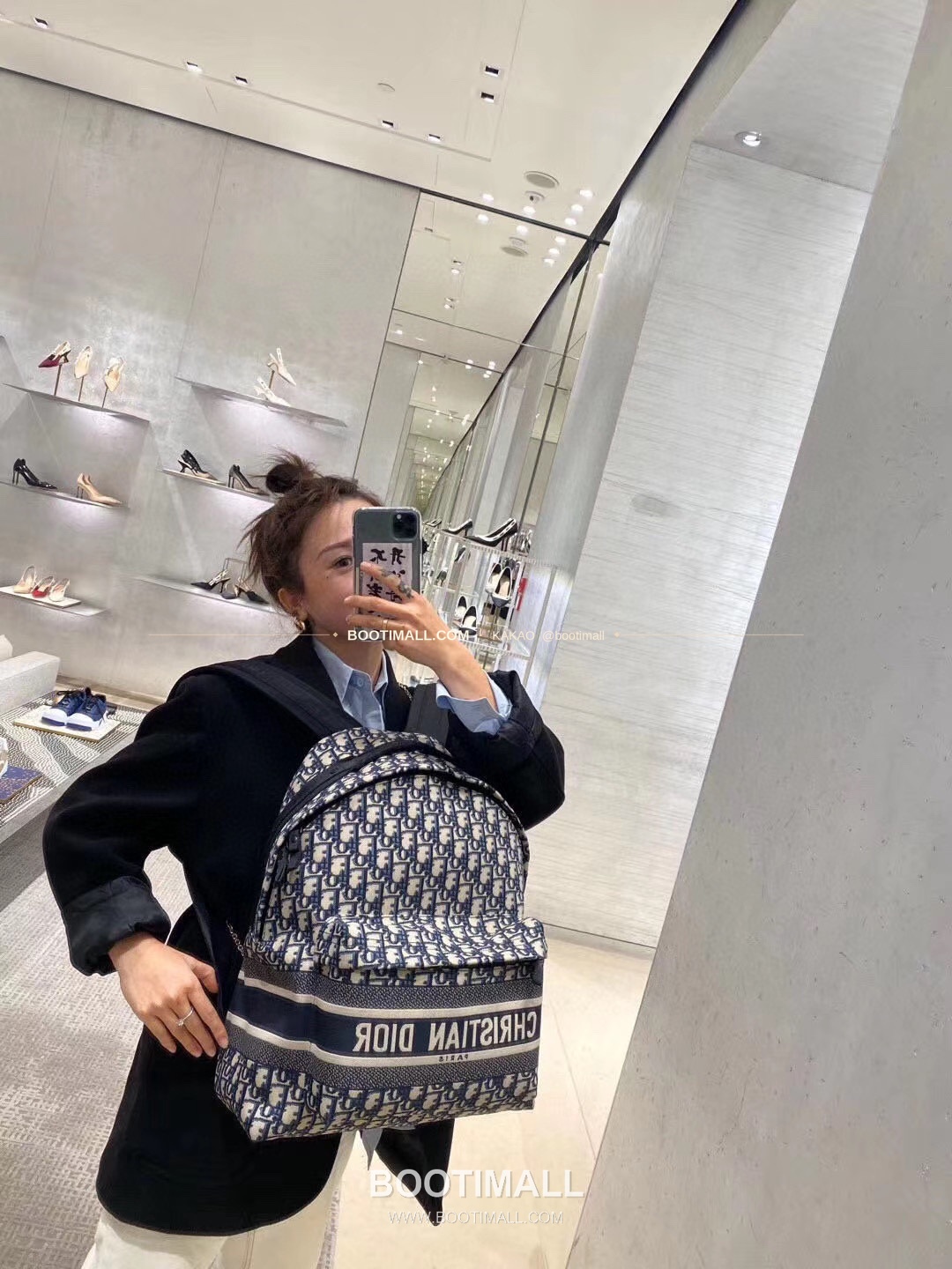 디올 오블리크 캔버스 레터로고 대형 백팩 Dior Oblique Canvas Letter Logo Large Backpack 096 41cm 4