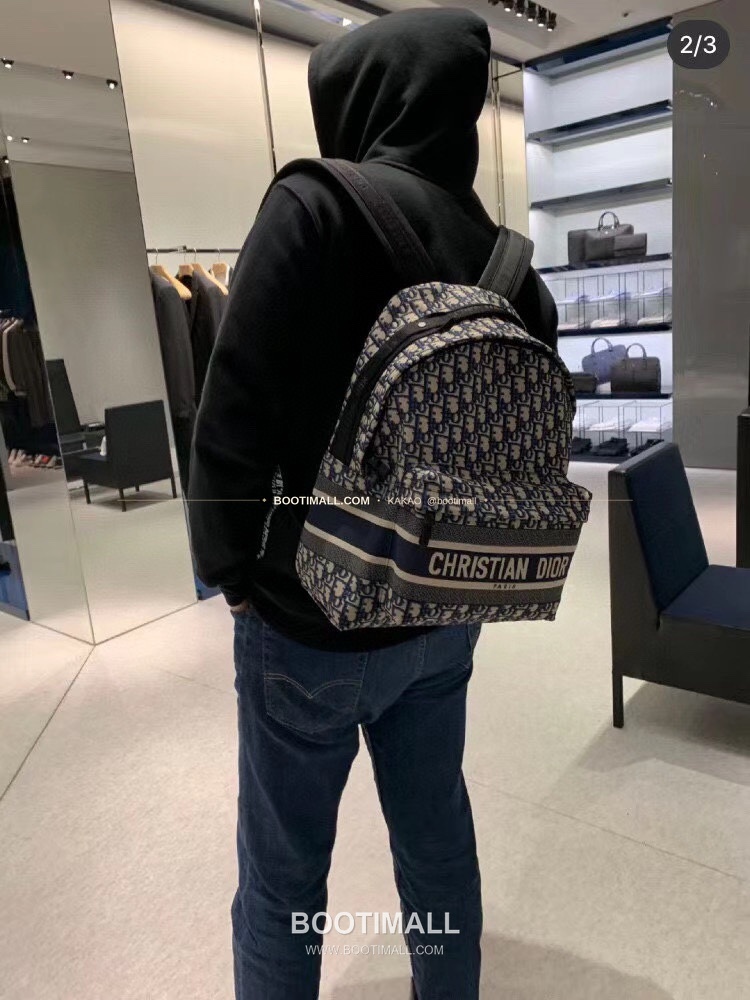 디올 오블리크 캔버스 레터로고 대형 백팩 Dior Oblique Canvas Letter Logo Large Backpack 096 41cm 5