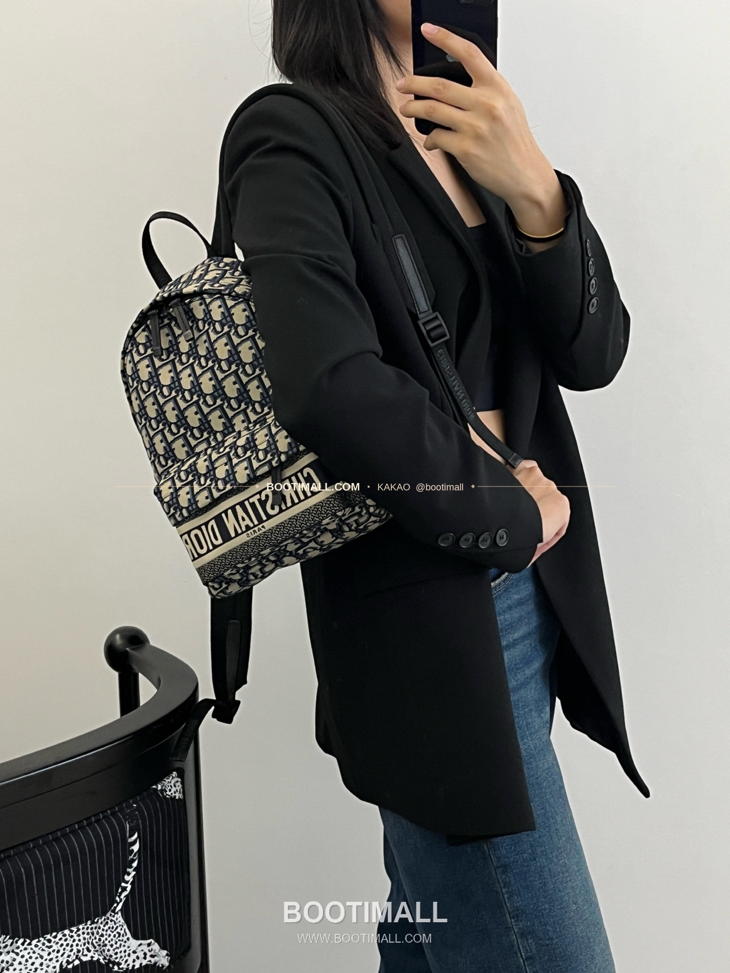 디올 오블리크 캔버스 레터로고 스몰 백팩 Dior Oblique Canvas Letter Logo Small Backpack 084 31.5cm 1