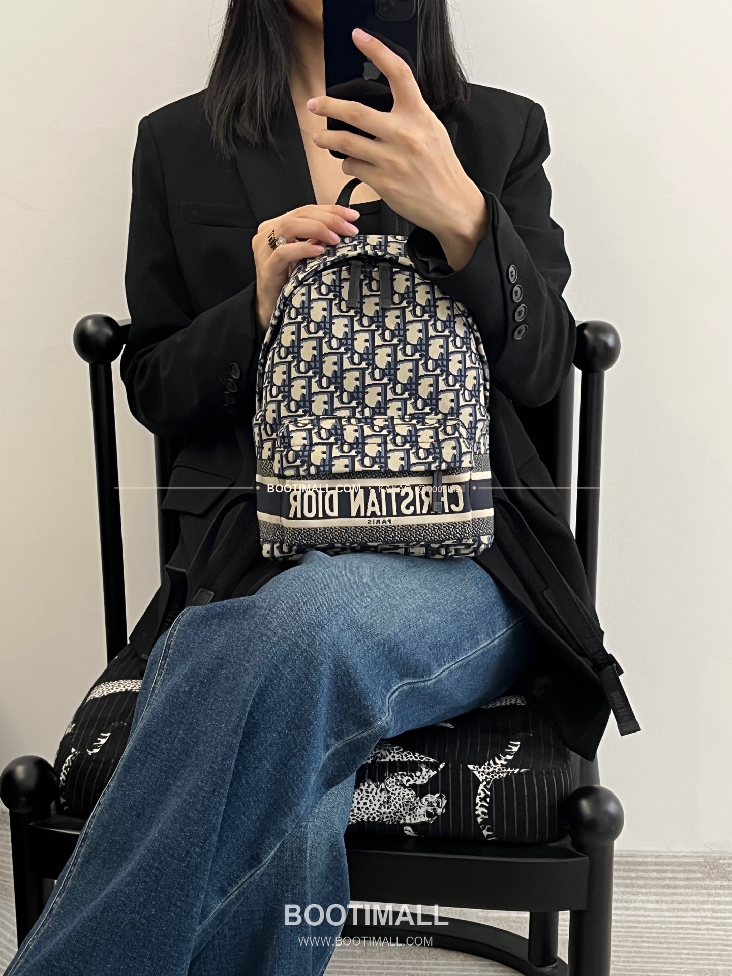 디올 오블리크 캔버스 레터로고 스몰 백팩 Dior Oblique Canvas Letter Logo Small Backpack 084 31.5cm 3