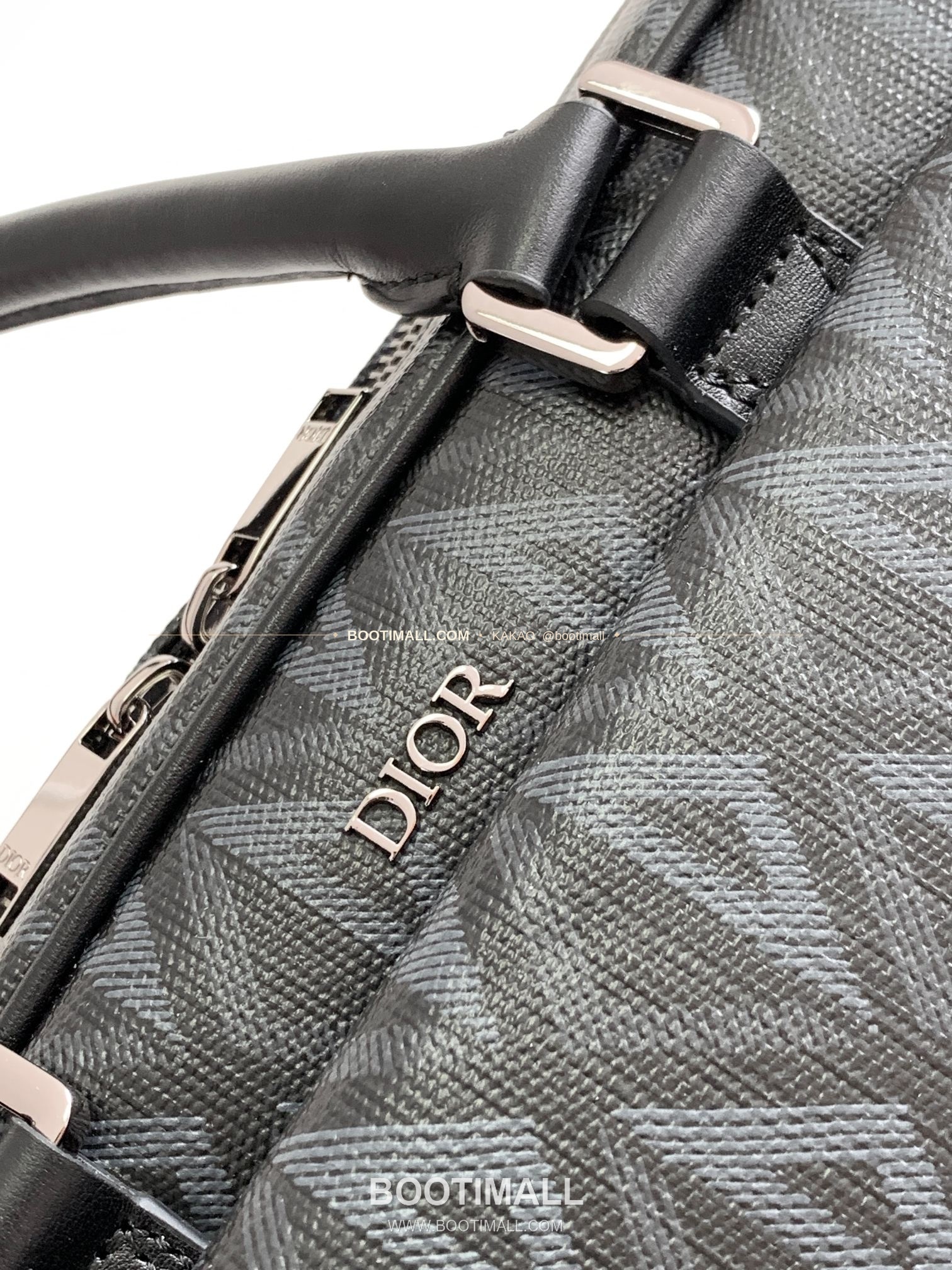 디올 히트 더 로드 CD다이아몬드 캔버스 레더 블랙 브리프케이스 Dior Hit The Road CD Diamond Canvas Leather Black Briefcase 1ESBR164CDP 36.5cm 6