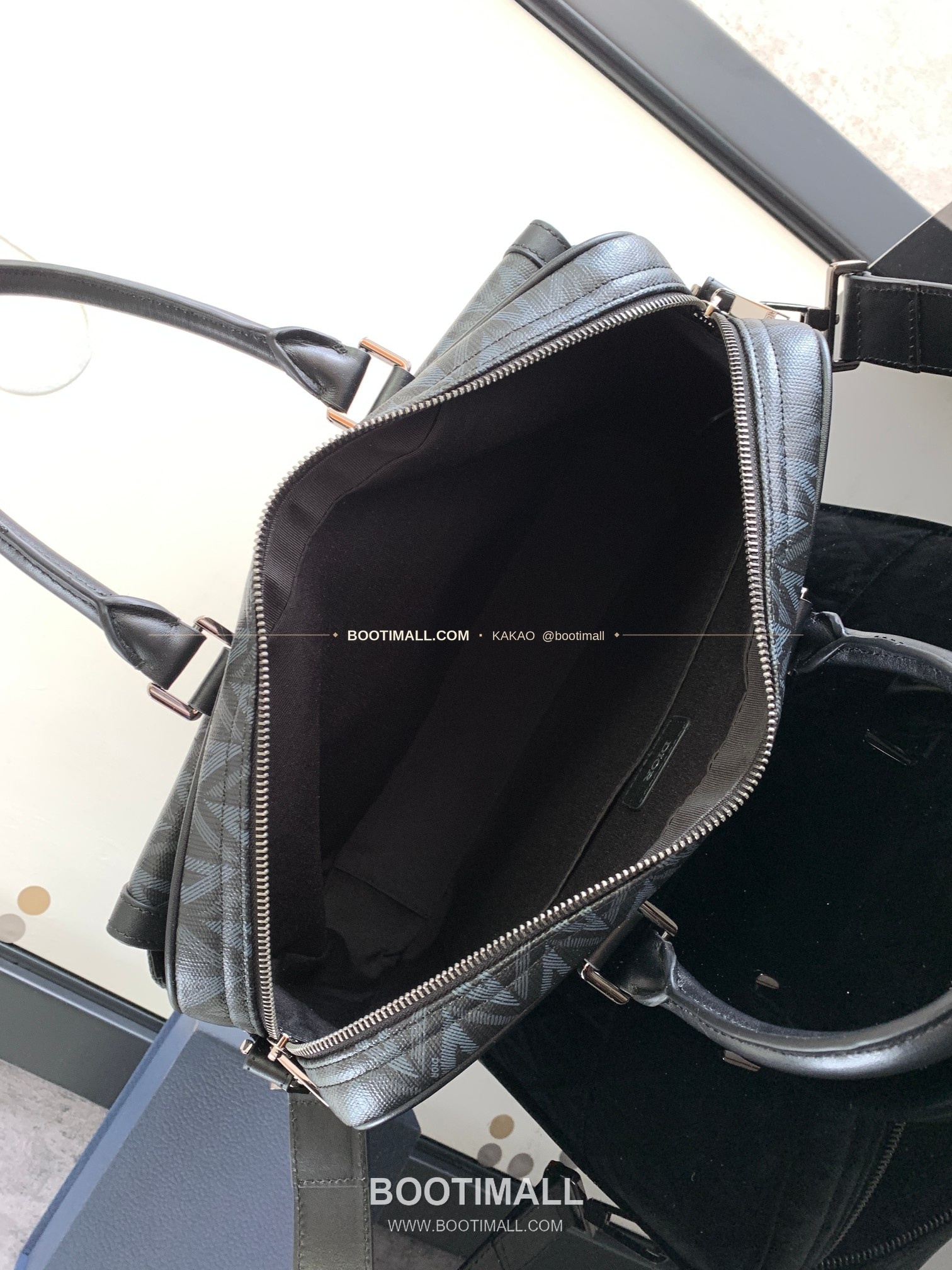 디올 히트 더 로드 CD다이아몬드 캔버스 레더 블랙 브리프케이스 Dior Hit The Road CD Diamond Canvas Leather Black Briefcase 1ESBR164CDP 36.5cm 8