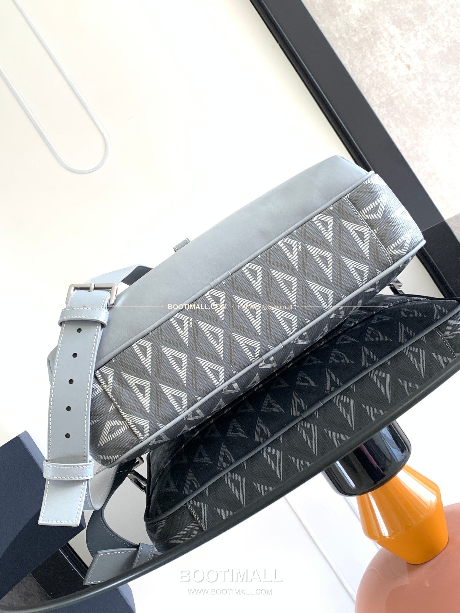 디올 히트 더 로드 CD다이아몬드 캔버스 레더 블랙 브리프케이스 Dior Hit The Road CD Diamond Canvas Leather Black Briefcase 1ESBR164CDP 36.5cm 4