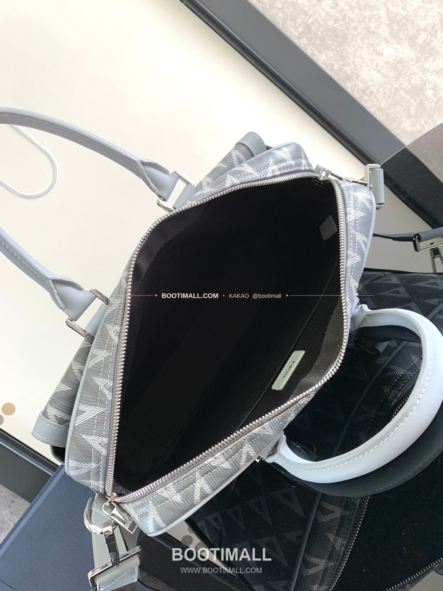 디올 히트 더 로드 CD다이아몬드 캔버스 레더 블랙 브리프케이스 Dior Hit The Road CD Diamond Canvas Leather Black Briefcase 1ESBR164CDP 36.5cm 8