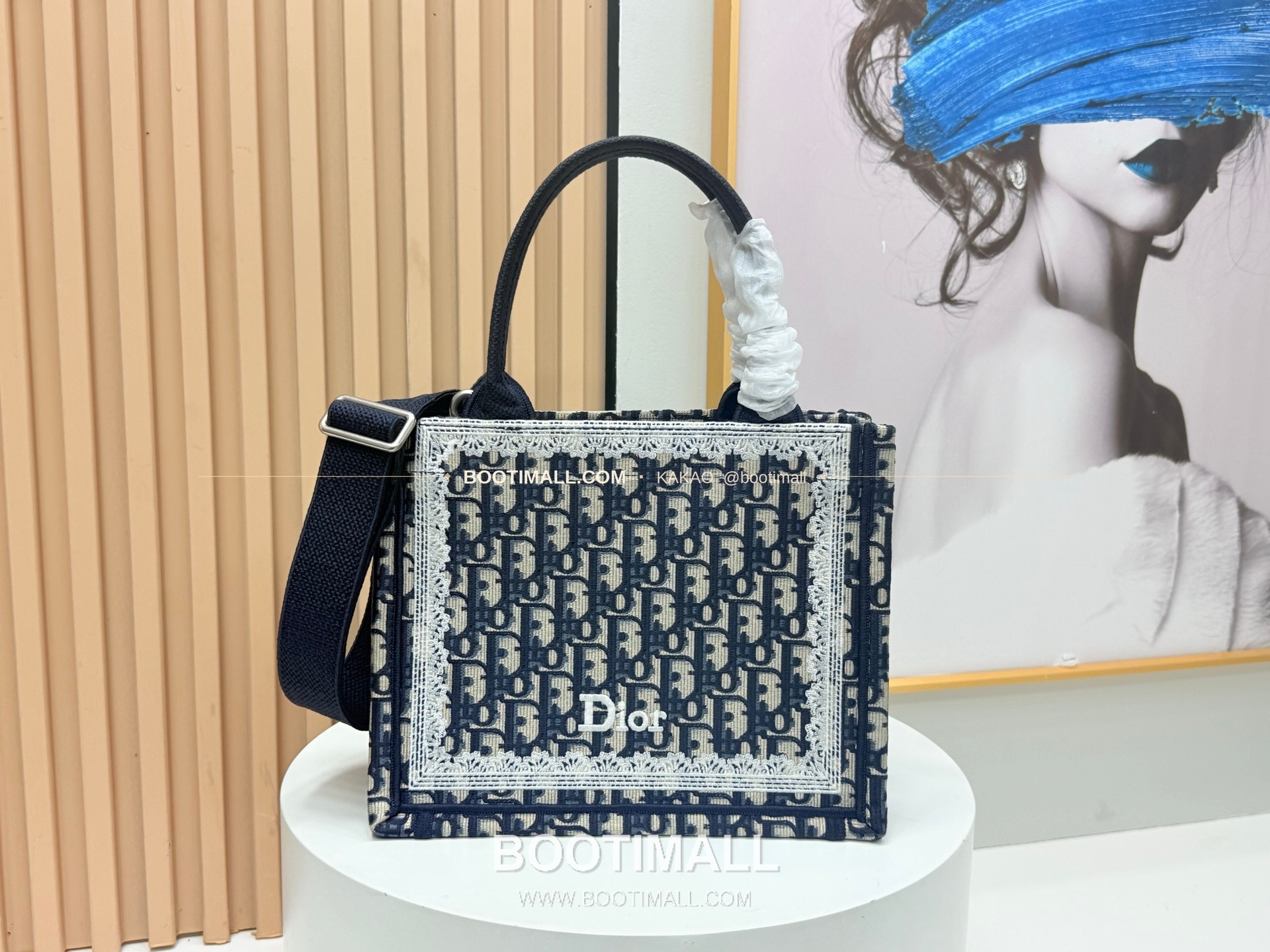 디올 JWA 캔버스 북토트 리프미러 스몰 토트백 Dior JWA Canvas Book Tote Leaf Mirror Small Tote Bag 8835 26cm 1