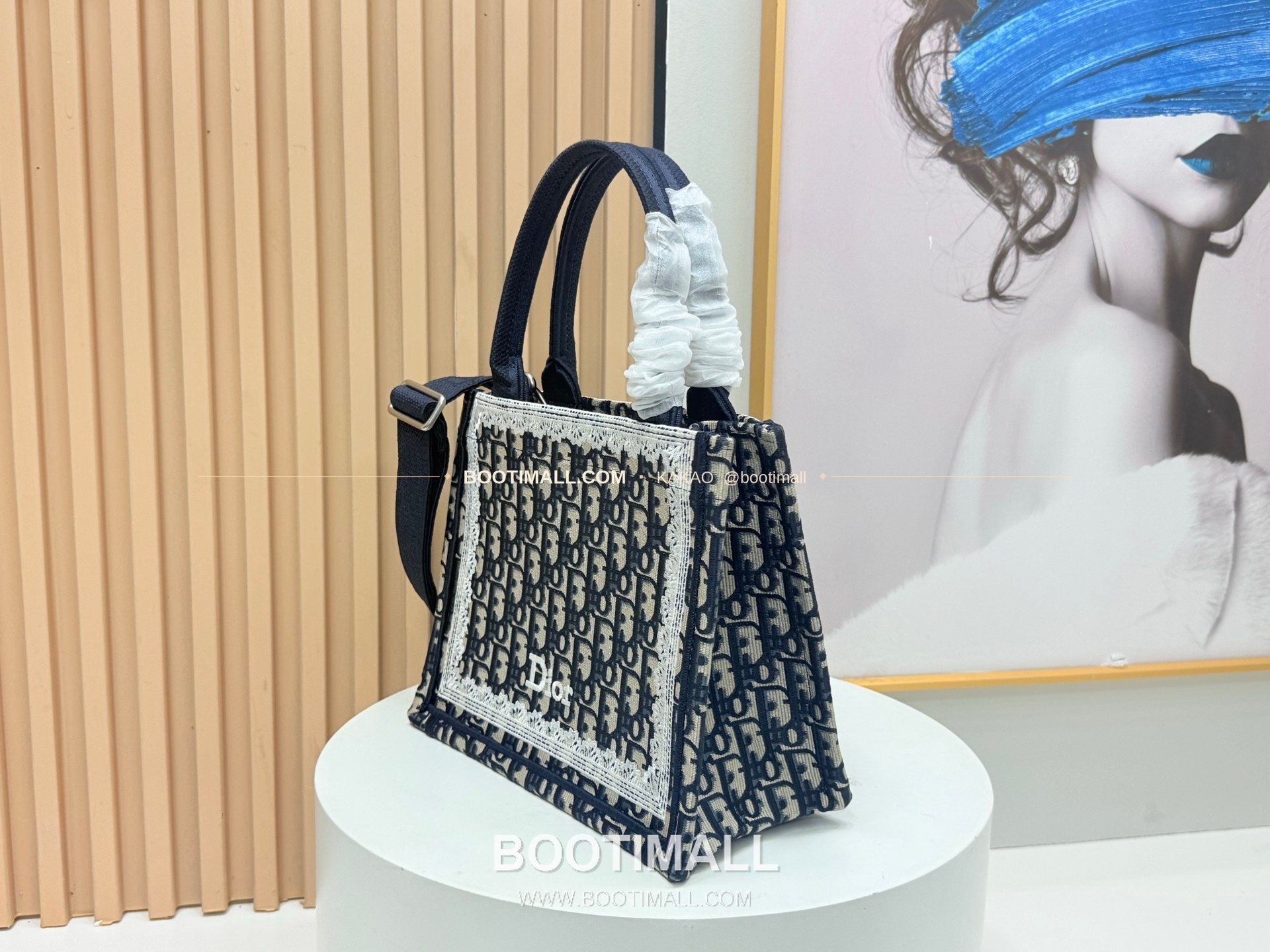 디올 JWA 캔버스 북토트 리프미러 스몰 토트백 Dior JWA Canvas Book Tote Leaf Mirror Small Tote Bag 8835 26cm 3