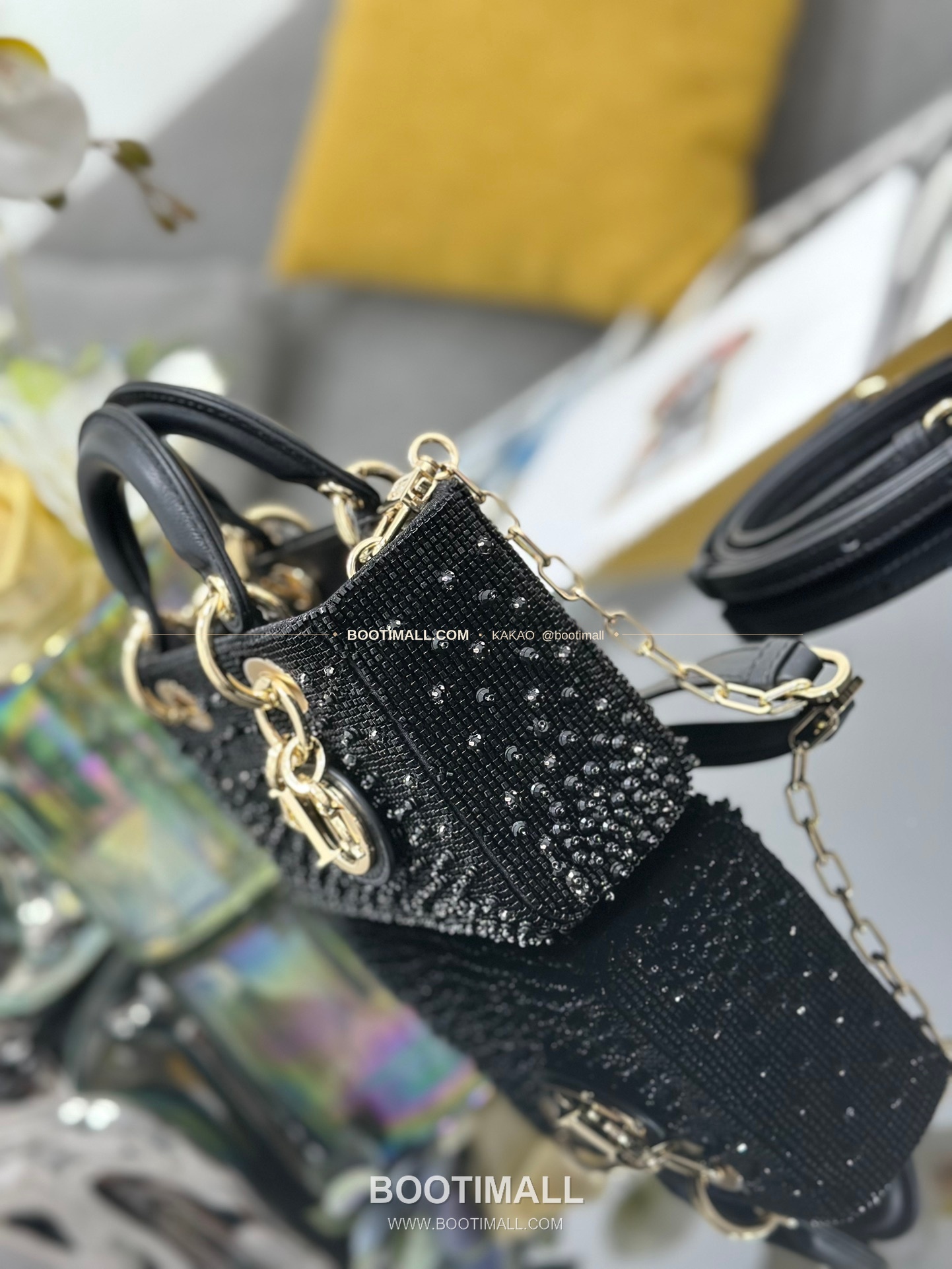 디올 레이디디조이 새틴 비즈자수 보우 핑크 미니백 Dior Lady D-Joy Satin Beaded Embroidery Bow Pink Mini Bag S0910 16cm 3