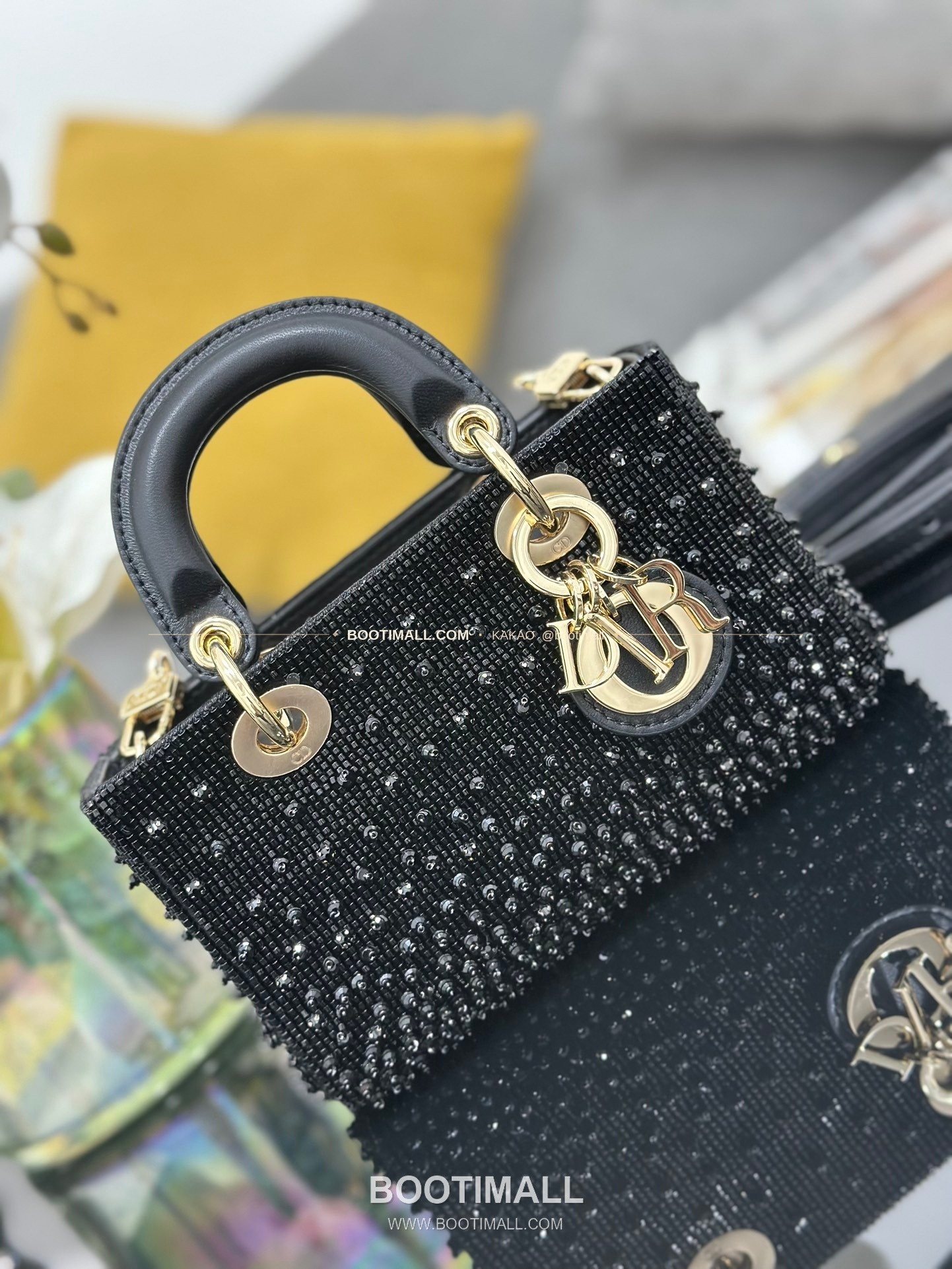 디올 레이디디조이 새틴 비즈자수 보우 핑크 미니백 Dior Lady D-Joy Satin Beaded Embroidery Bow Pink Mini Bag S0910 16cm 5