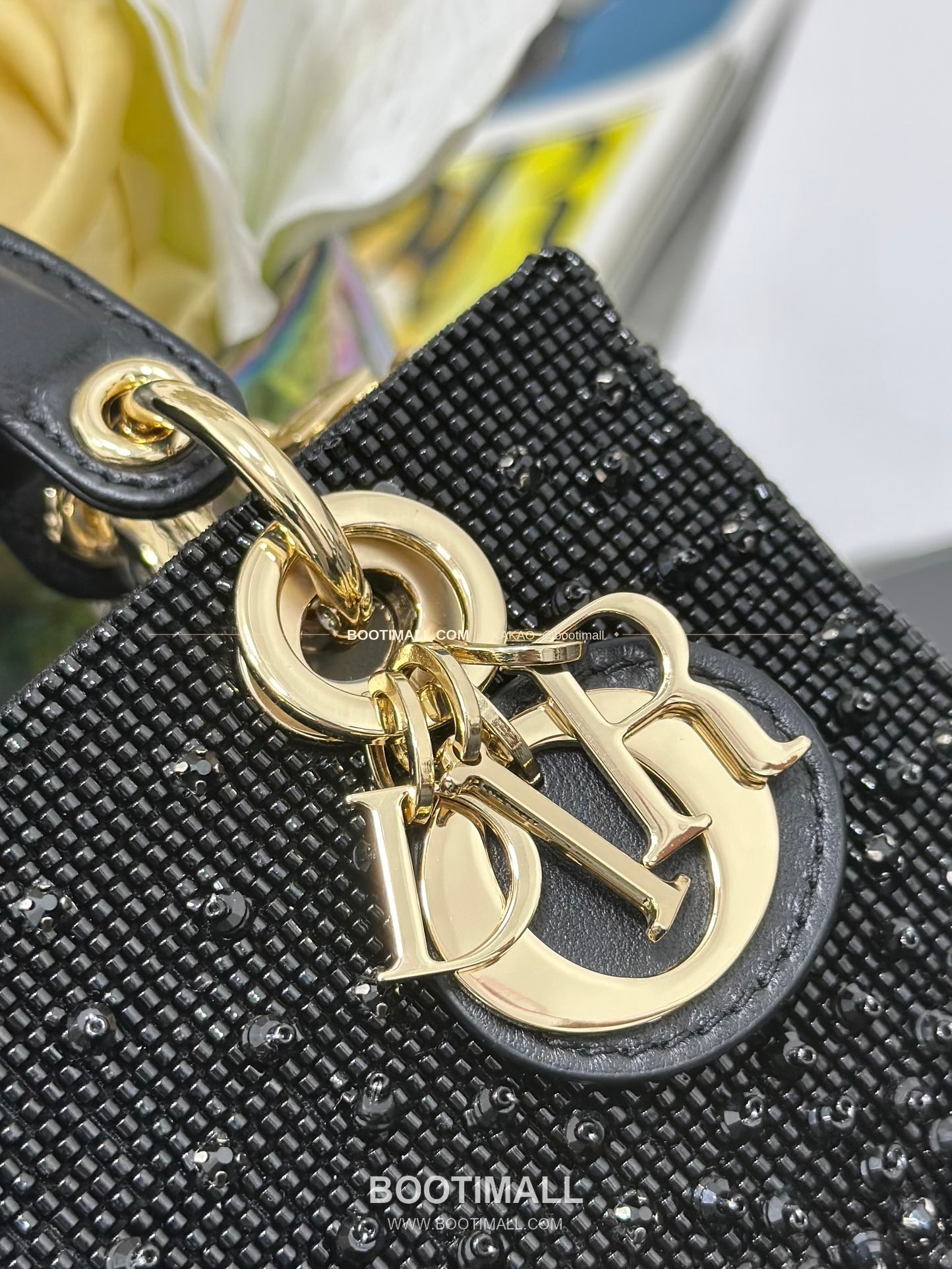 디올 레이디디조이 새틴 비즈자수 보우 핑크 미니백 Dior Lady D-Joy Satin Beaded Embroidery Bow Pink Mini Bag S0910 16cm 6