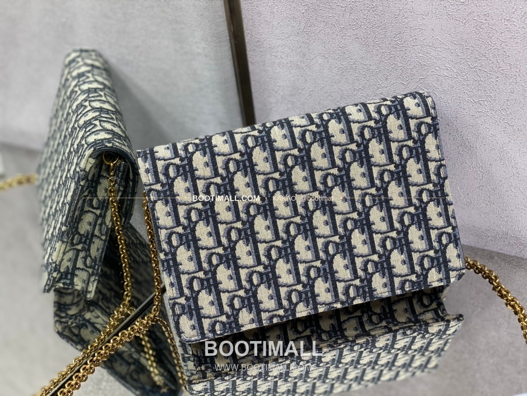 디올 새들 레더 체인 WOC 블랙 미니 체인백 Dior Saddle Leather Chain WOC Black Mini Chain Bag 2042 21cm 3