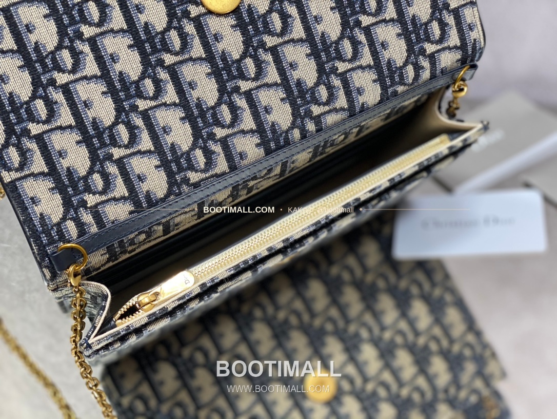 디올 새들 레더 체인 WOC 블랙 미니 체인백 Dior Saddle Leather Chain WOC Black Mini Chain Bag 2042 21cm 8