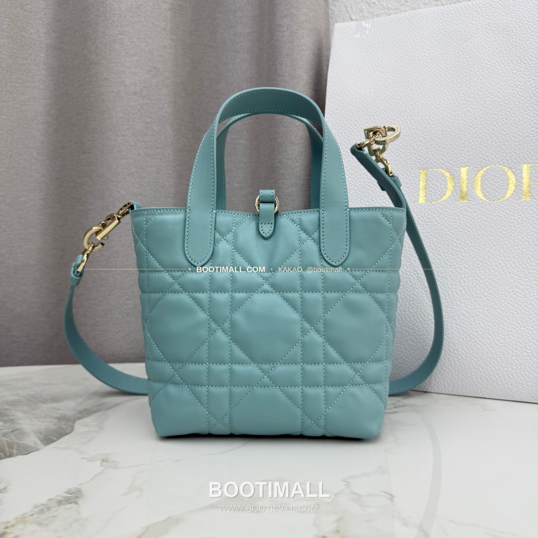 디올 투주르 레더 CD락 카나쥬 아이보리 토트백 Dior Toujours Leather CD Lock Cannage Ivory Tote Bag M2835 18.5cm 5