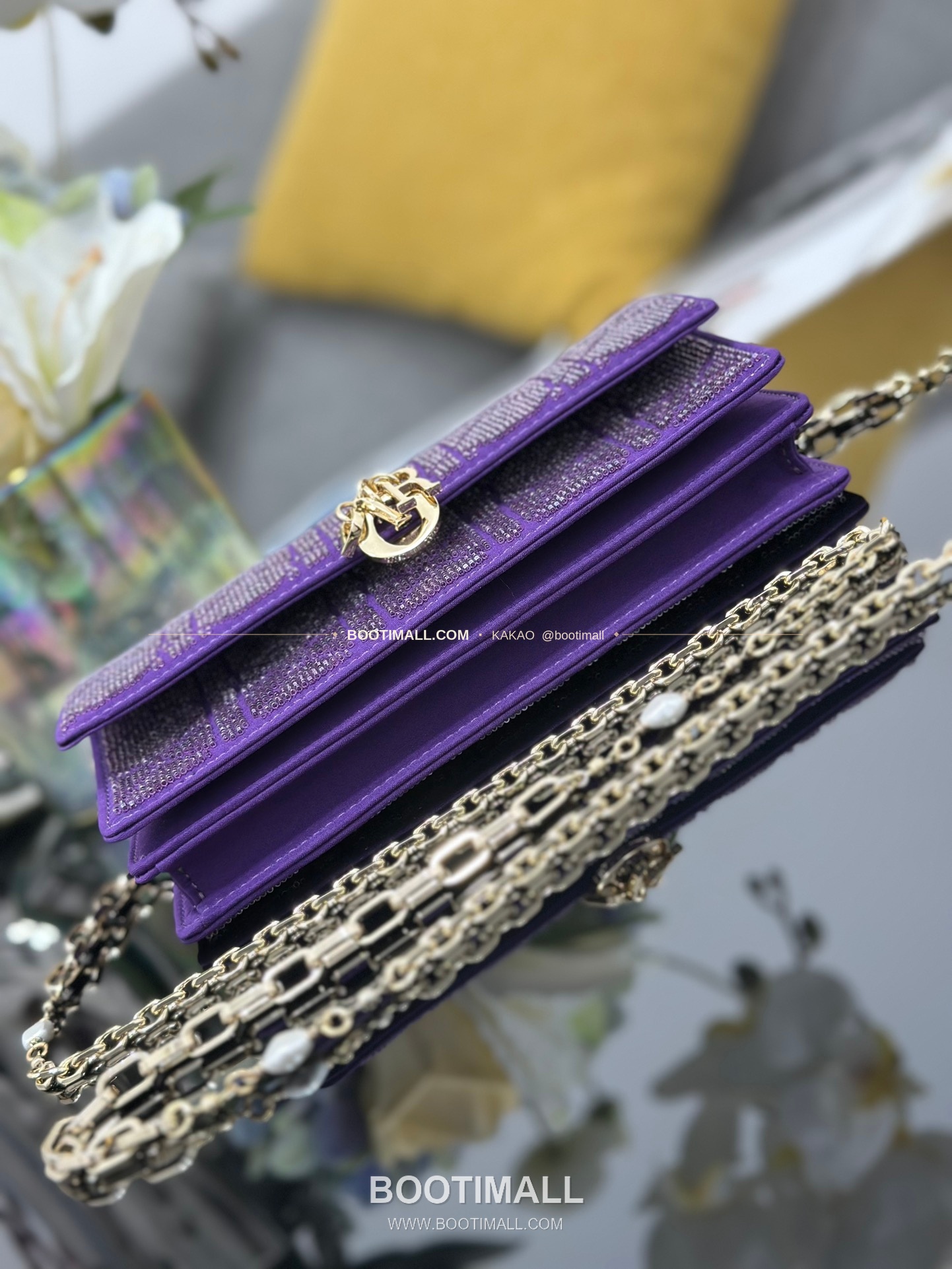 디올 미스디올 새틴 비즈자수 그레이 미니 체인백 Dior Miss Dior Satin Beaded Embroidery Grey Mini Chain Bag M0997 21cm 4