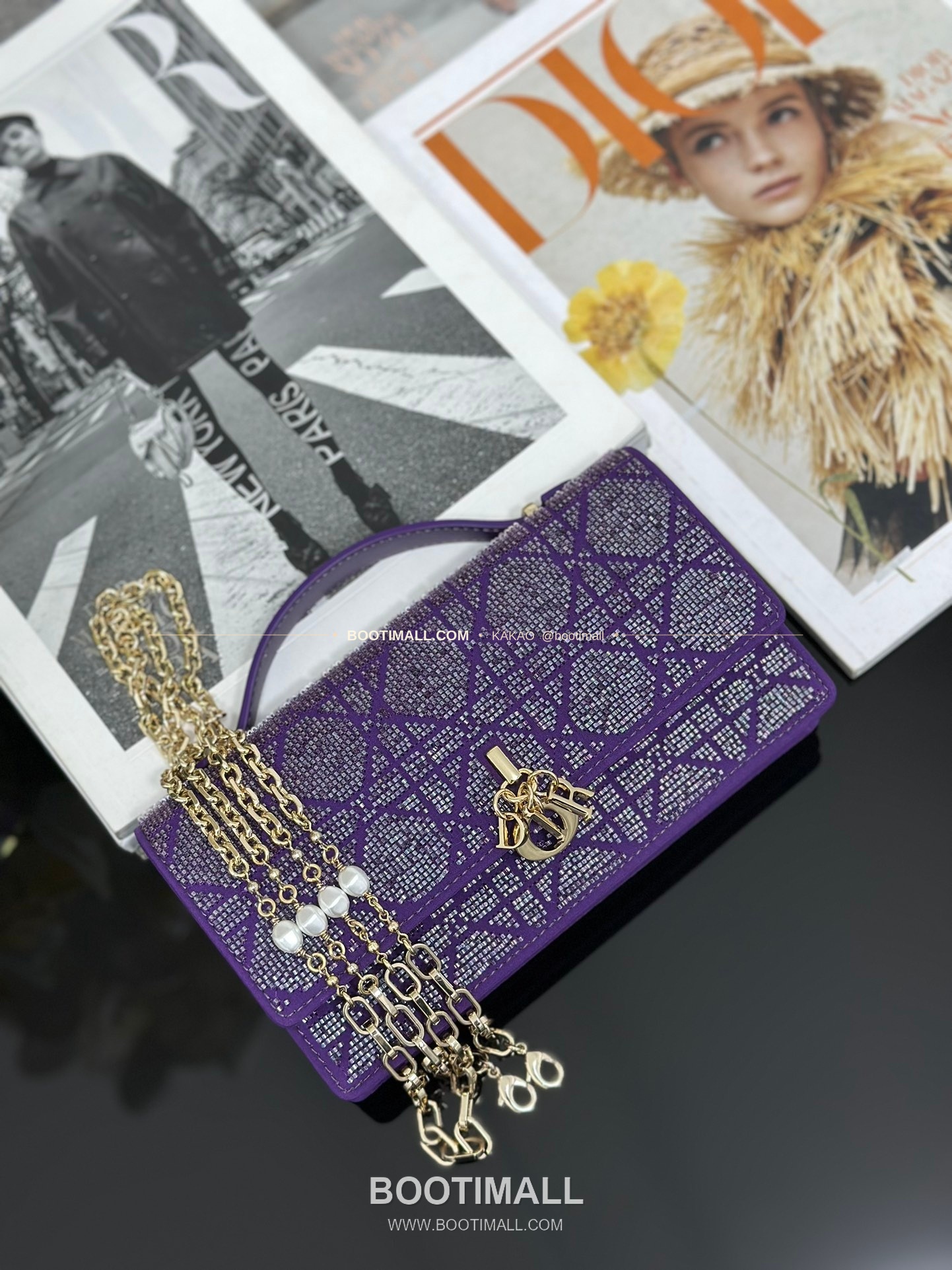 디올 미스디올 새틴 비즈자수 그레이 미니 체인백 Dior Miss Dior Satin Beaded Embroidery Grey Mini Chain Bag M0997 21cm 5