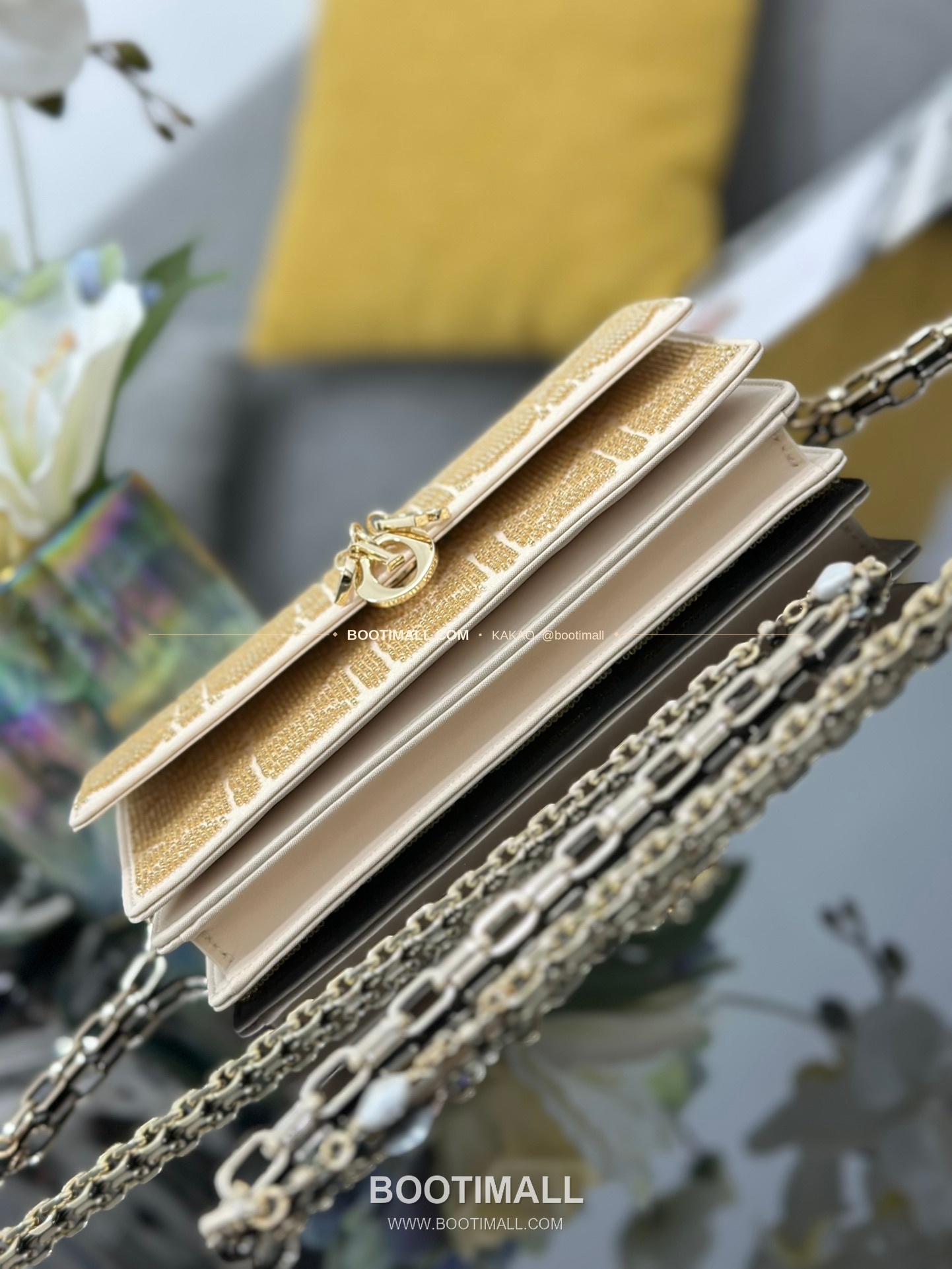 디올 미스디올 새틴 비즈자수 그레이 미니 체인백 Dior Miss Dior Satin Beaded Embroidery Grey Mini Chain Bag M0997 21cm 4