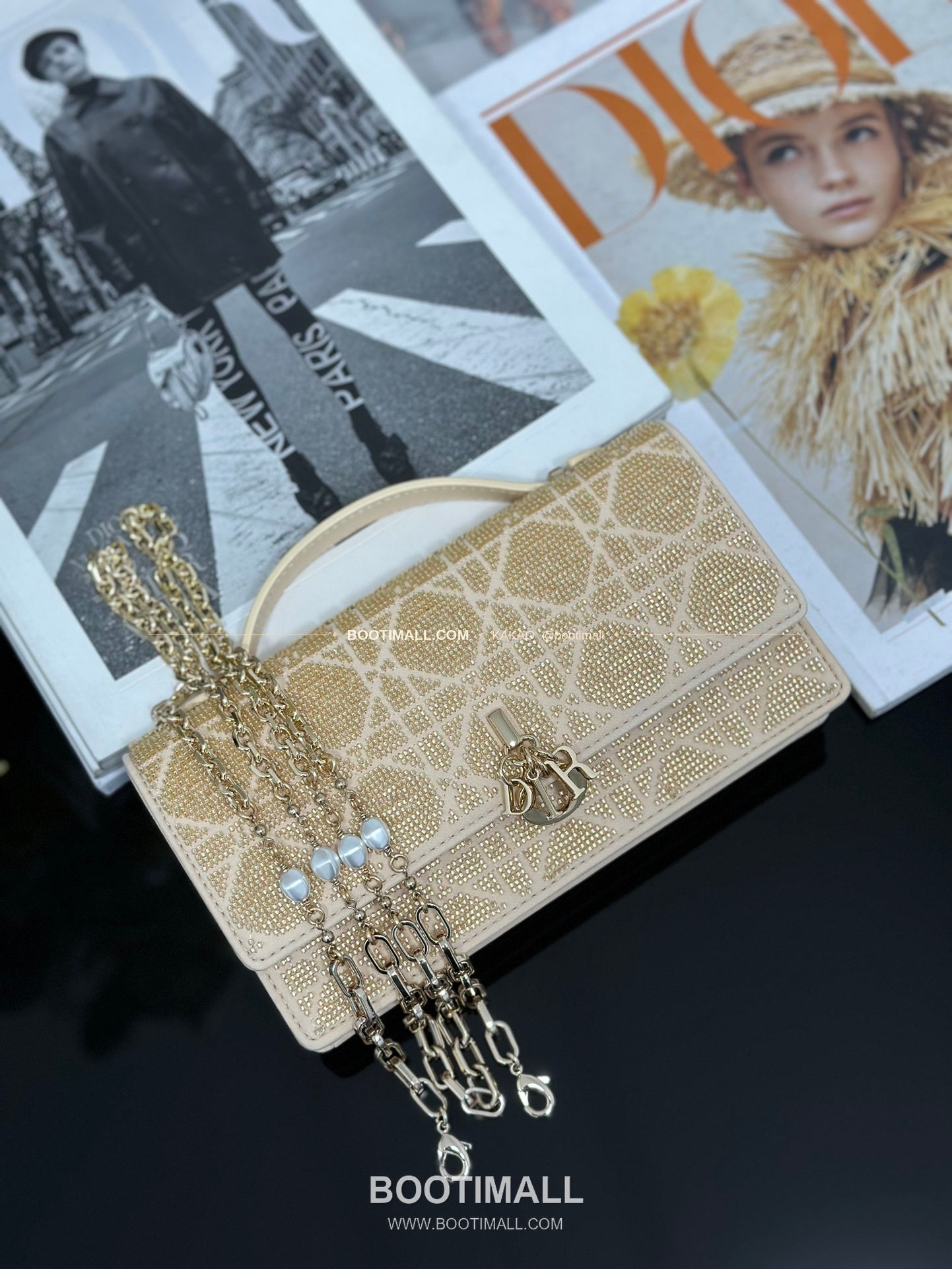 디올 미스디올 새틴 비즈자수 그레이 미니 체인백 Dior Miss Dior Satin Beaded Embroidery Grey Mini Chain Bag M0997 21cm 5