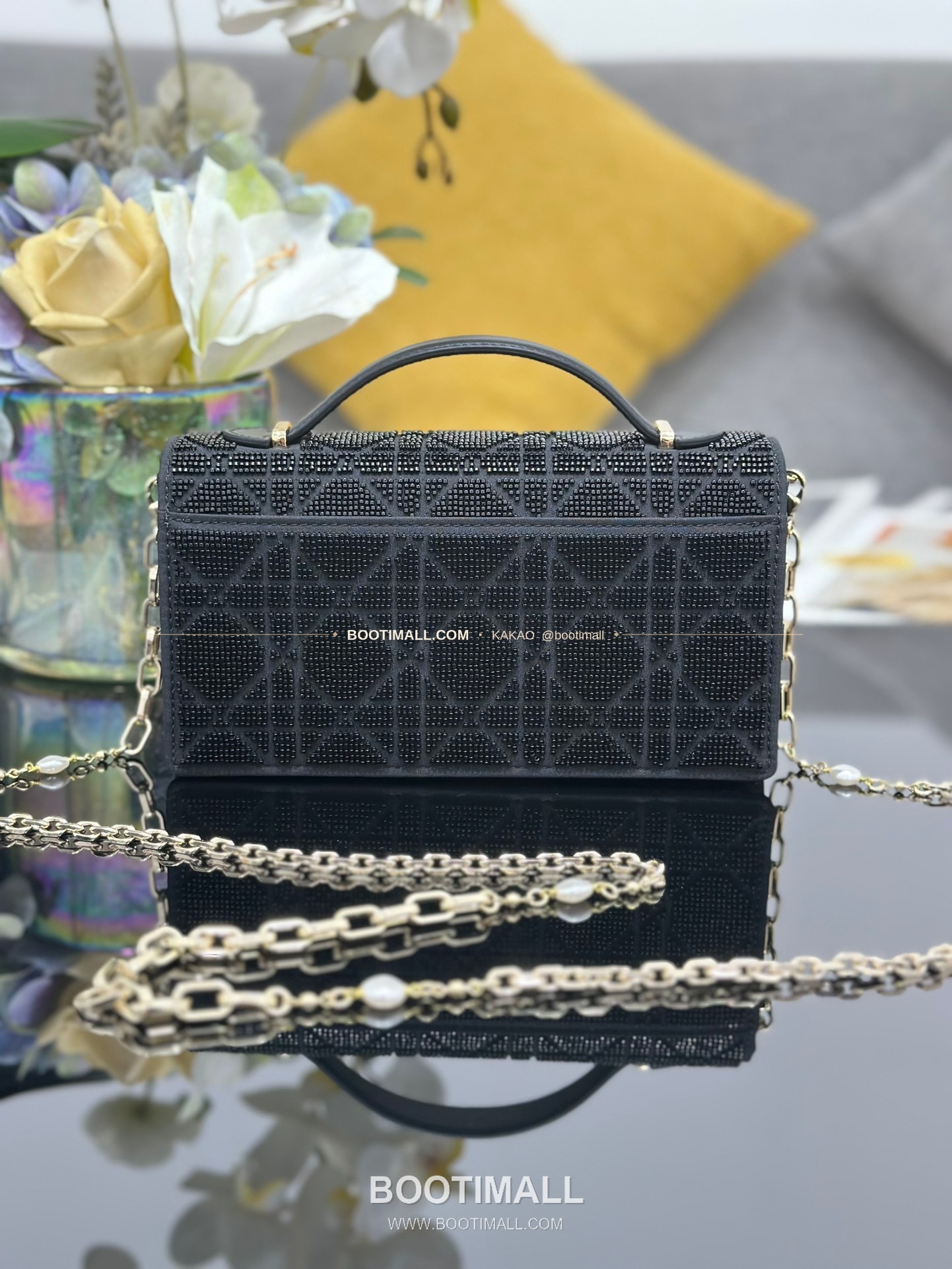 디올 미스디올 새틴 비즈자수 그레이 미니 체인백 Dior Miss Dior Satin Beaded Embroidery Grey Mini Chain Bag M0997 21cm 2