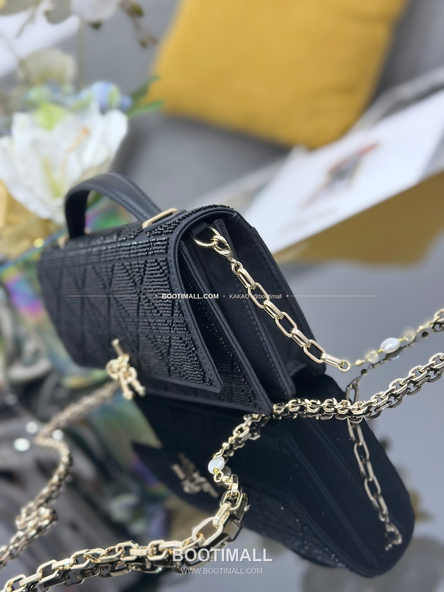 디올 미스디올 새틴 비즈자수 그레이 미니 체인백 Dior Miss Dior Satin Beaded Embroidery Grey Mini Chain Bag M0997 21cm 3