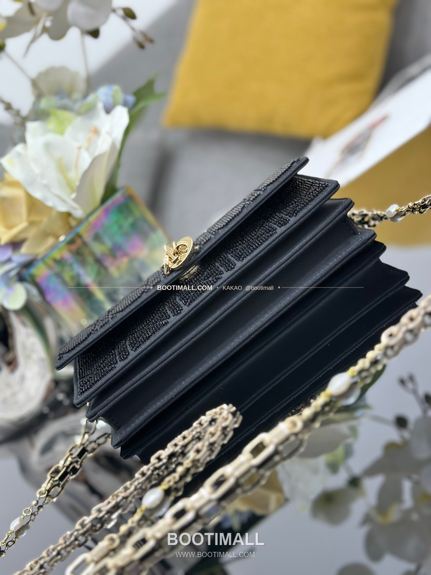 디올 미스디올 새틴 비즈자수 그레이 미니 체인백 Dior Miss Dior Satin Beaded Embroidery Grey Mini Chain Bag M0997 21cm 4