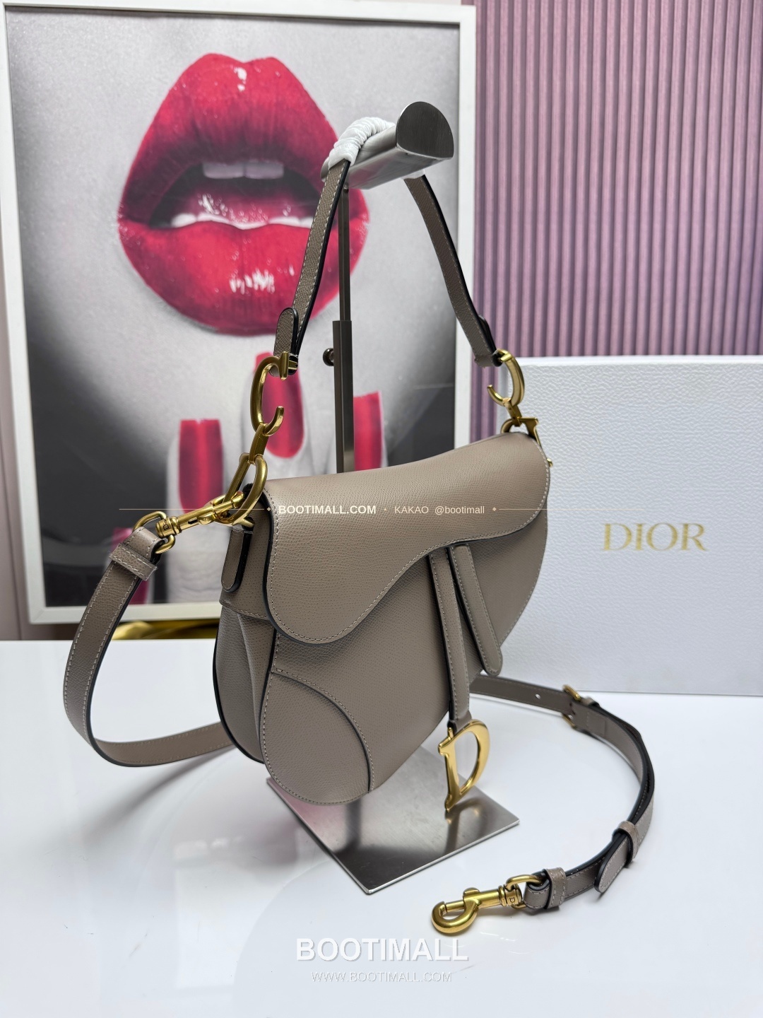 디올 새들 레더 CD로고 라지 숄더백 Dior Saddle Leather CD Logo Black Large Shoulder Bag 24cm 2