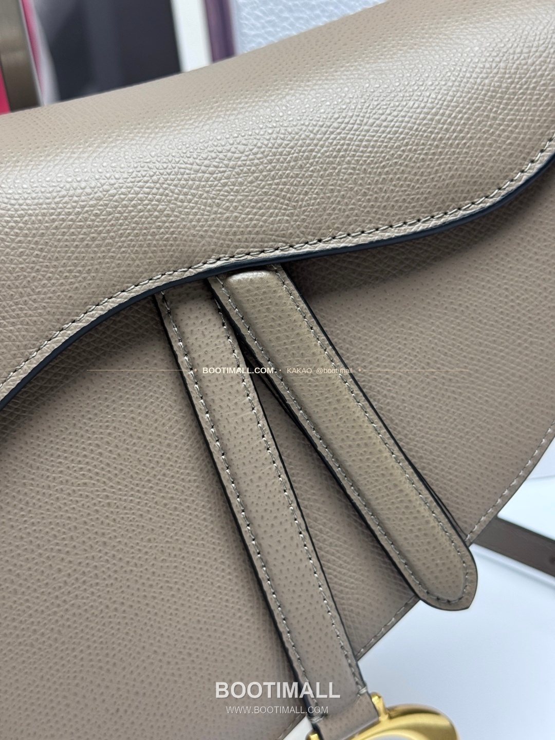 디올 새들 레더 CD로고 라지 숄더백 Dior Saddle Leather CD Logo Black Large Shoulder Bag 24cm 4