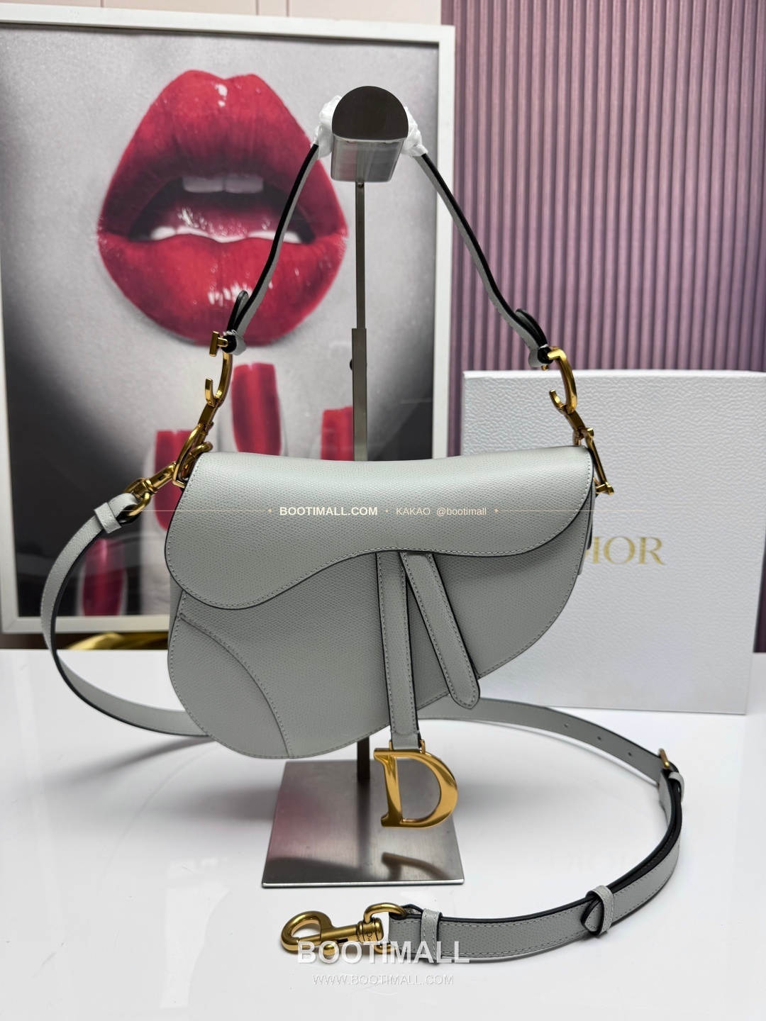 디올 새들 레더 CD로고 라지 숄더백 Dior Saddle Leather CD Logo Black Large Shoulder Bag 24cm 1