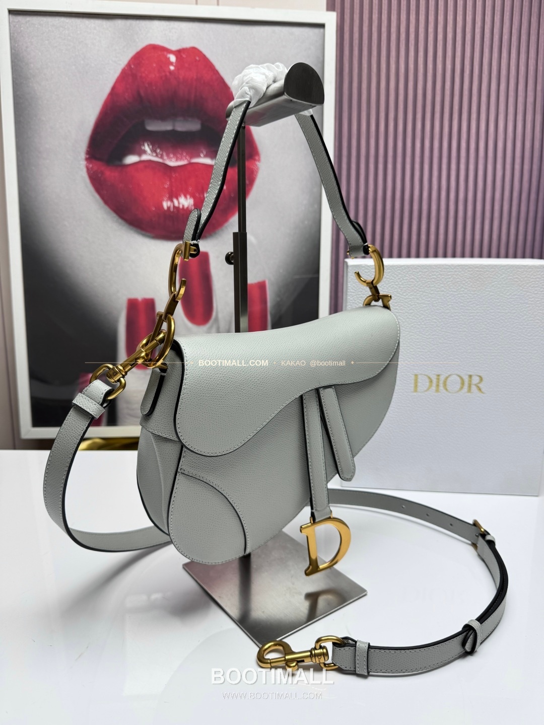 디올 새들 레더 CD로고 라지 숄더백 Dior Saddle Leather CD Logo Black Large Shoulder Bag 24cm 2