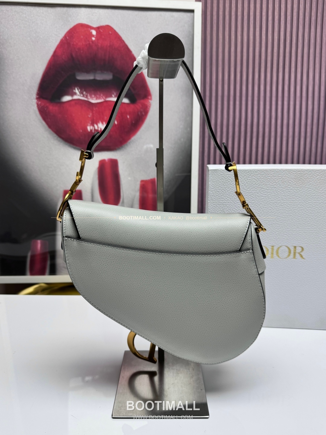 디올 새들 레더 CD로고 라지 숄더백 Dior Saddle Leather CD Logo Black Large Shoulder Bag 24cm 3