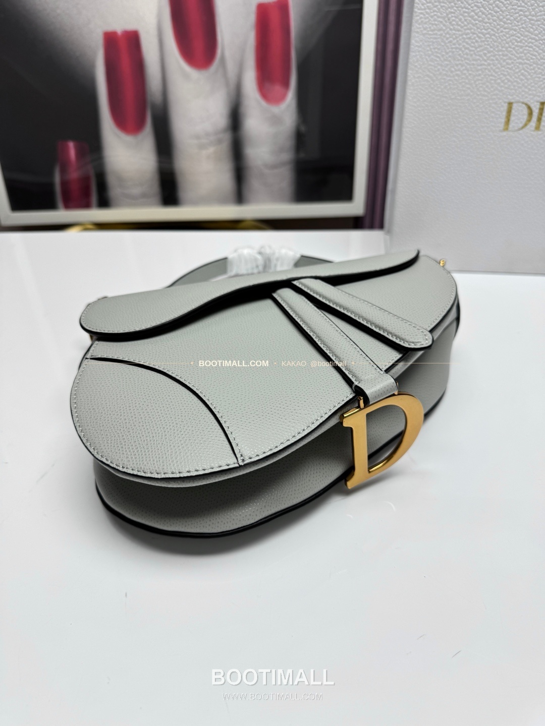 디올 새들 레더 CD로고 라지 숄더백 Dior Saddle Leather CD Logo Black Large Shoulder Bag 24cm 7