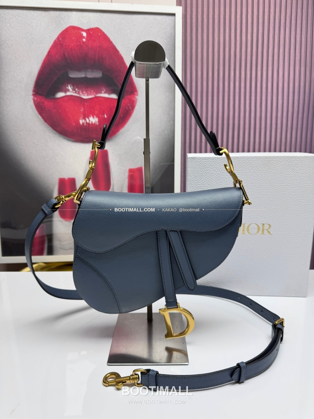 디올 새들 레더 CD로고 라지 숄더백 Dior Saddle Leather CD Logo Black Large Shoulder Bag 24cm 1