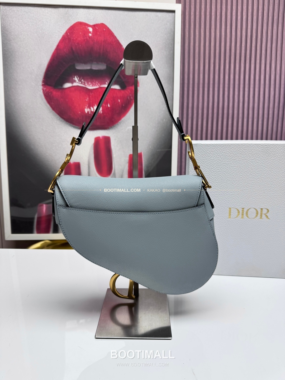 디올 새들 레더 CD로고 라지 숄더백 Dior Saddle Leather CD Logo Black Large Shoulder Bag 24cm 2