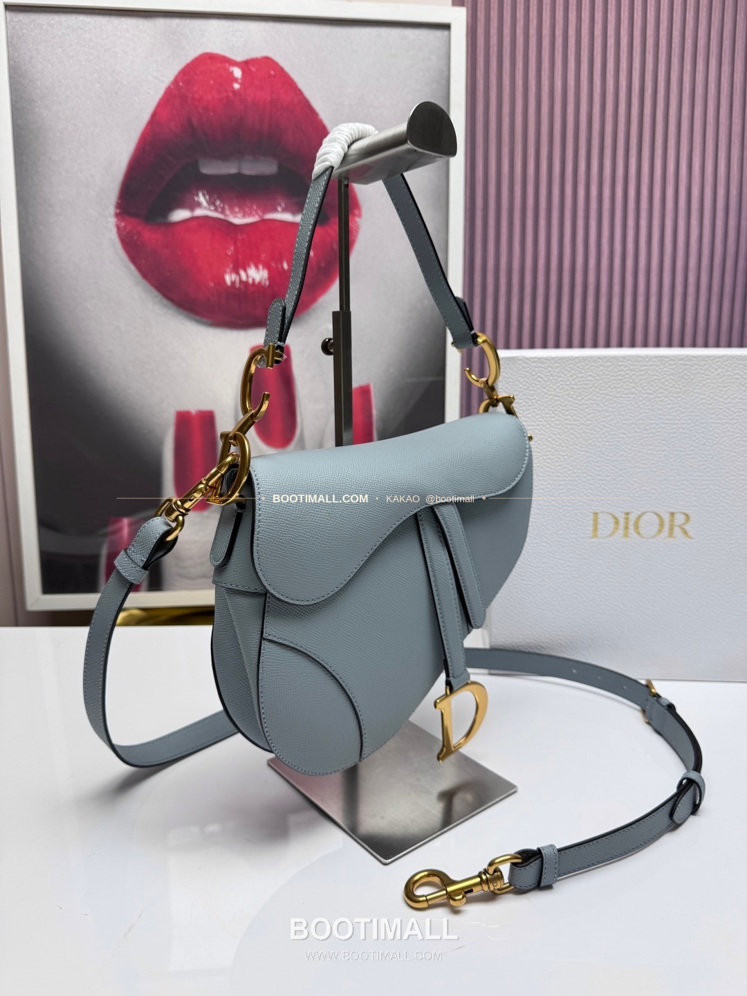디올 새들 레더 CD로고 라지 숄더백 Dior Saddle Leather CD Logo Black Large Shoulder Bag 24cm 3